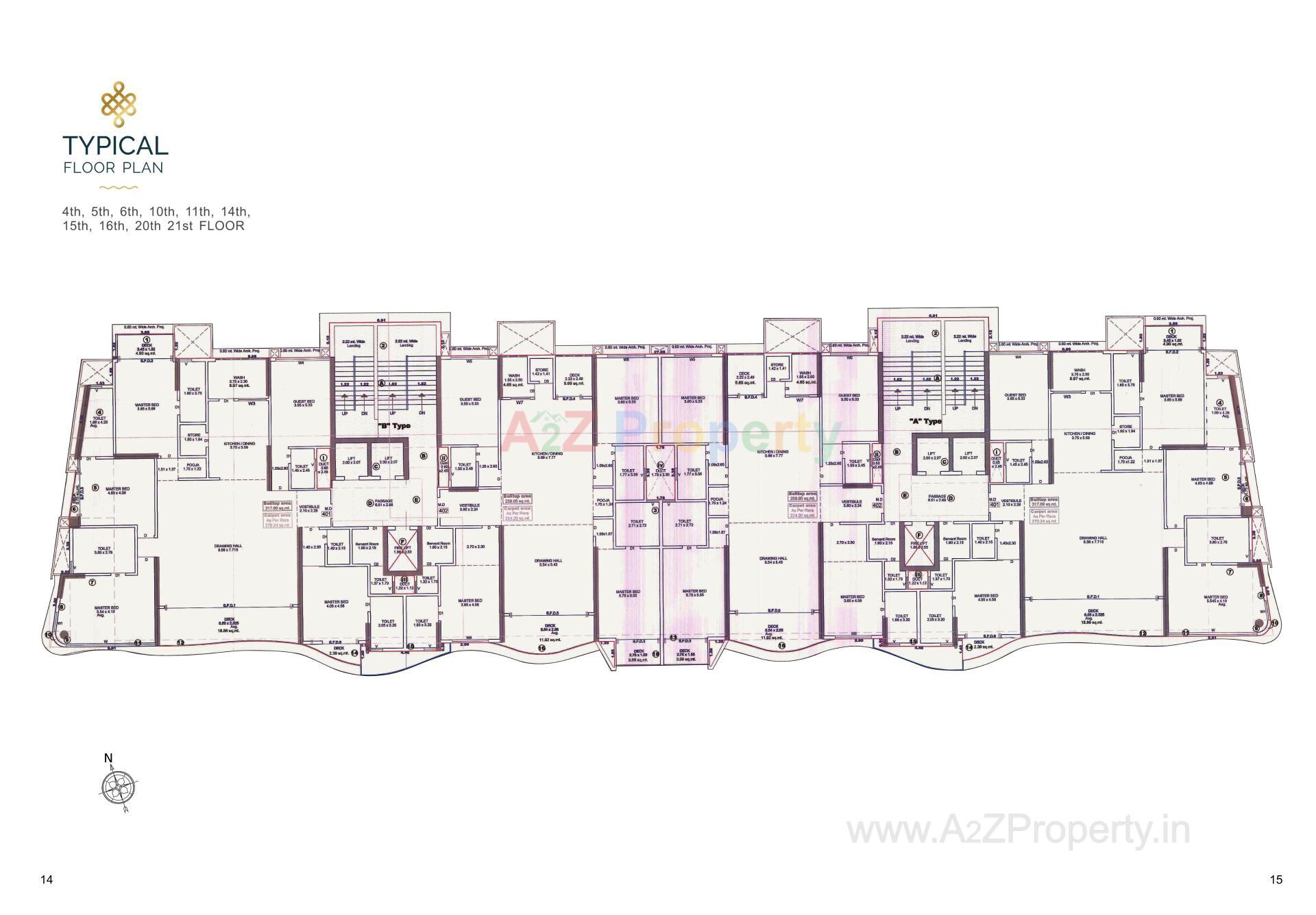 Layout of real estate project Ananta Heights located at Mota, Surat, Gujarat