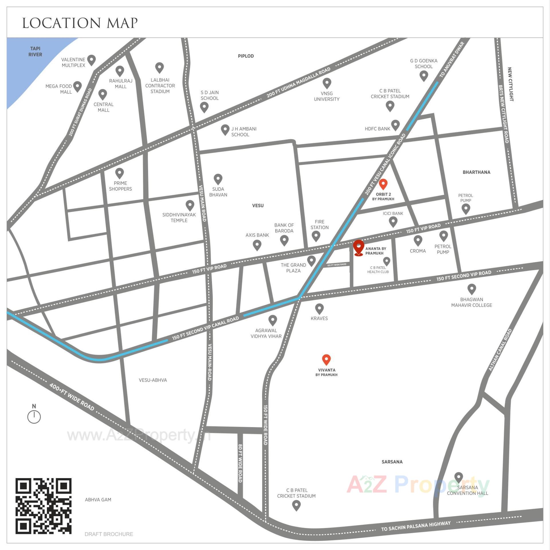  of real estate project Ananta located at Vesu, Surat, Gujarat