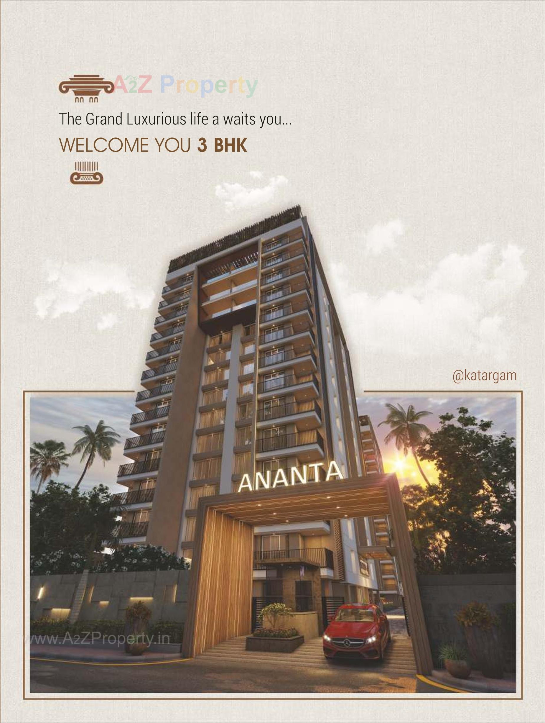 3D Elevation of real estate project Ananta located at Dabholi, Surat, Gujarat