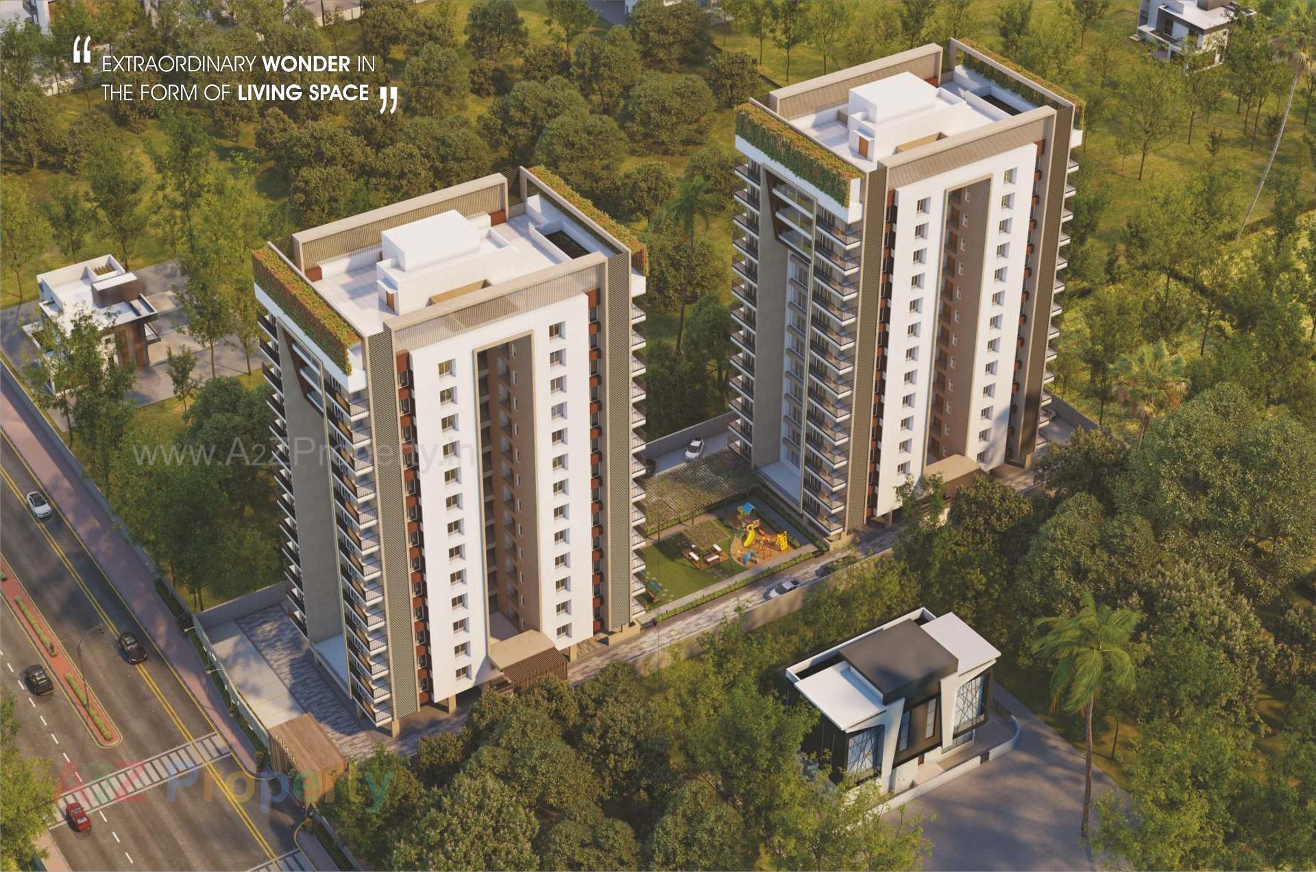 3D Elevation of real estate project Ananta located at Dabholi, Surat, Gujarat