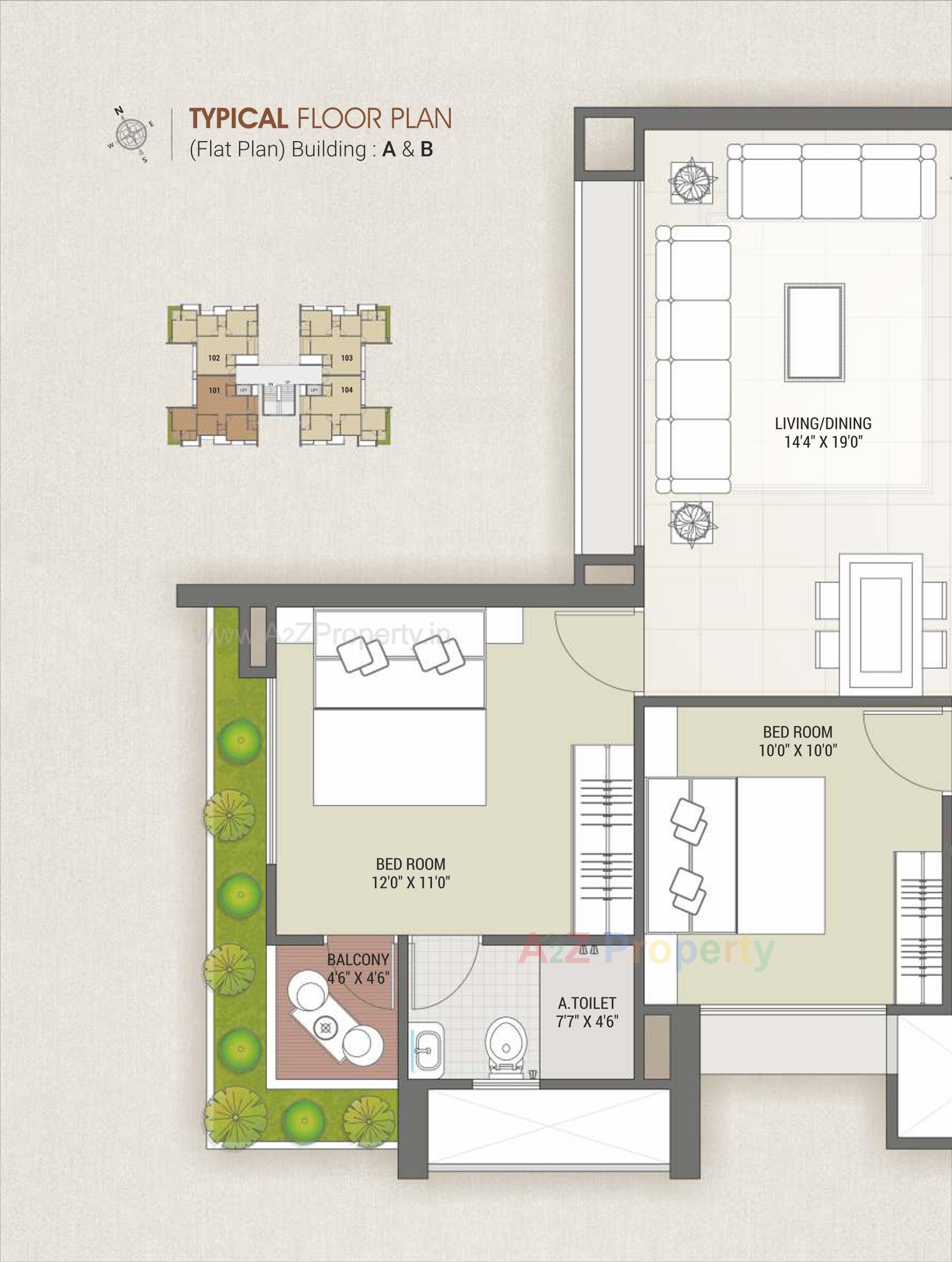 Layout of real estate project Ananta located at Dabholi, Surat, Gujarat