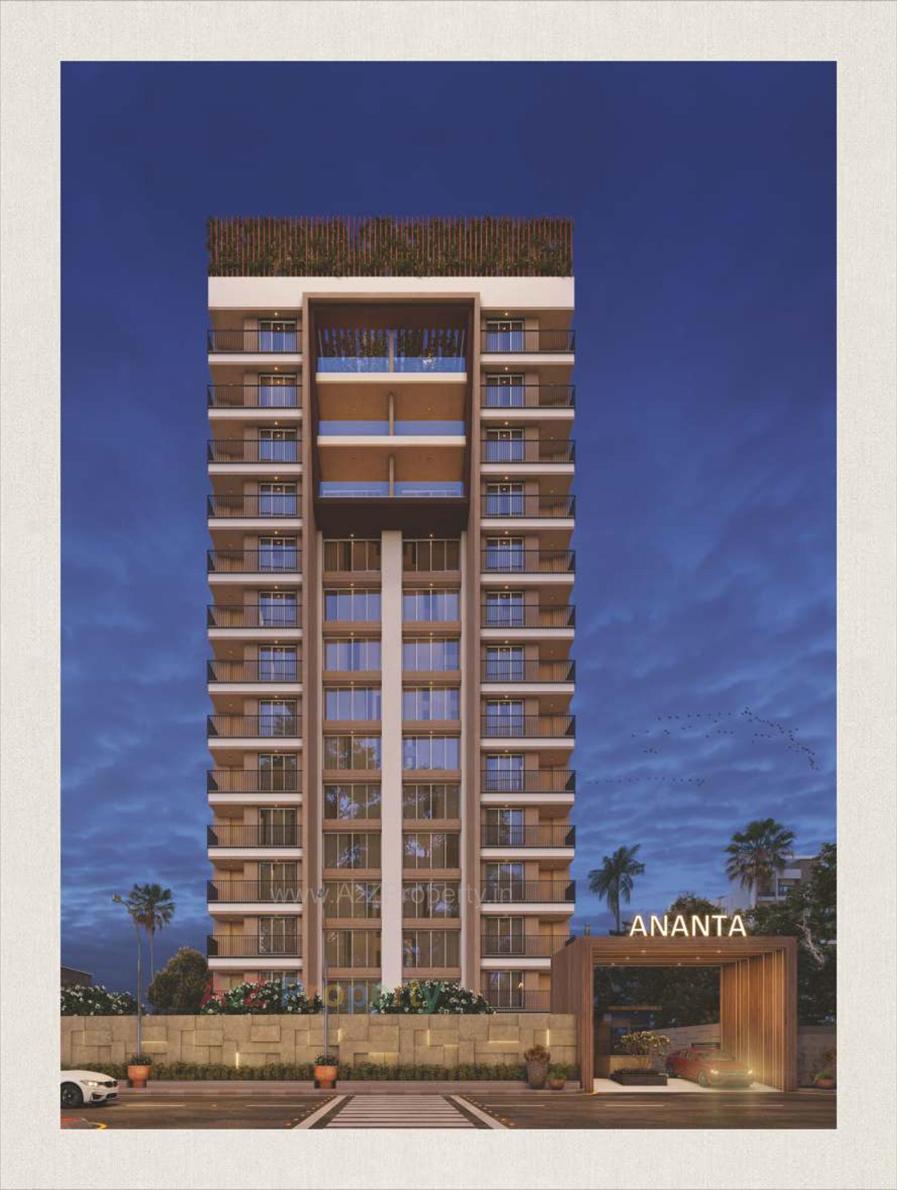 3D Elevation of real estate project Ananta located at Dabholi, Surat, Gujarat