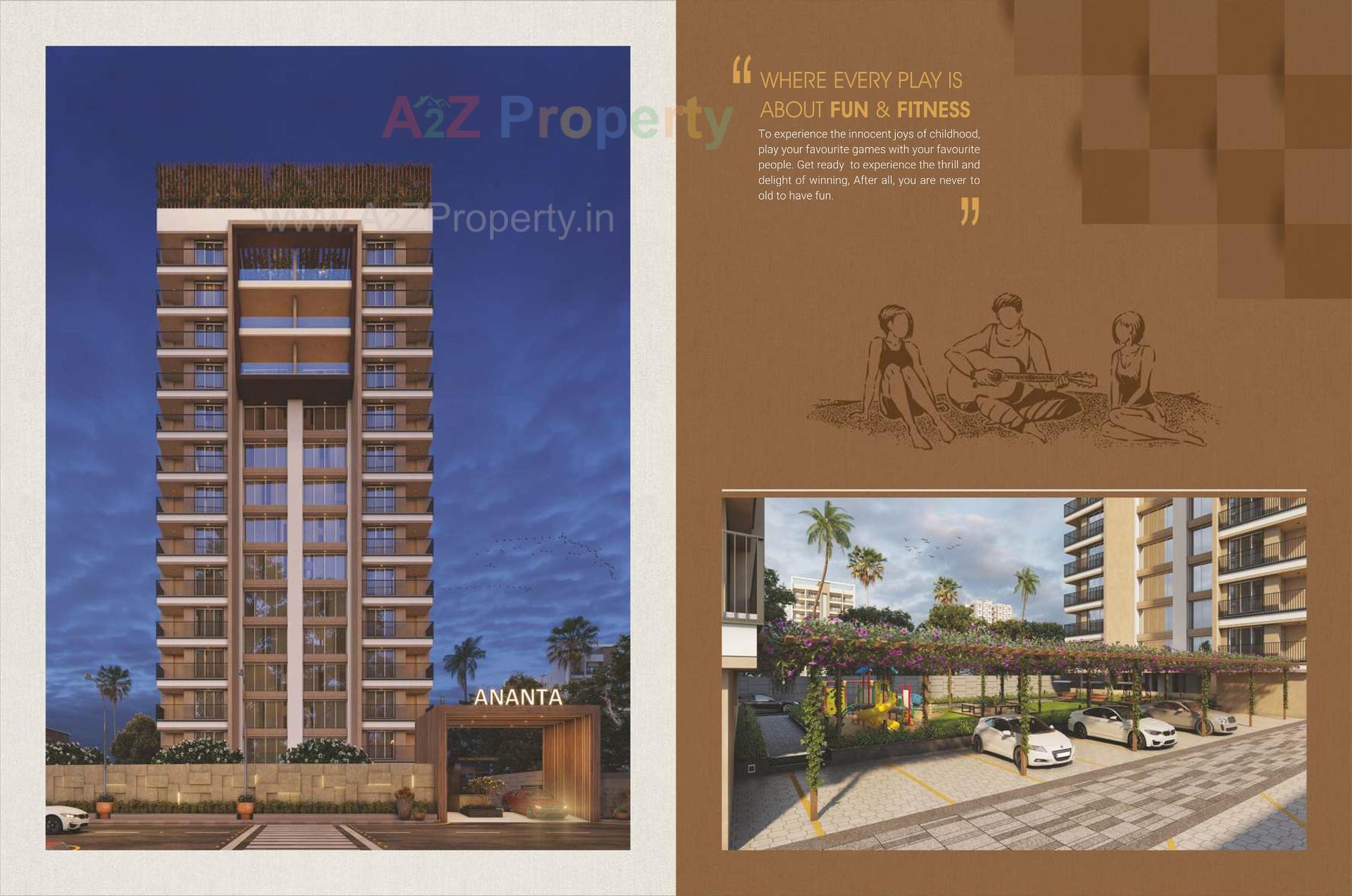 3D Elevation of real estate project Ananta located at Dabholi, Surat, Gujarat