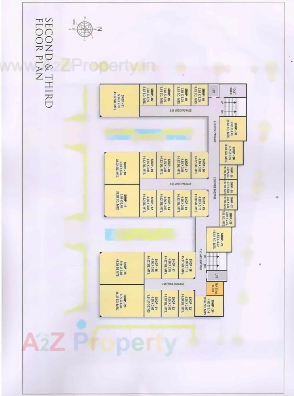 Layout of real estate project Anaya Business Center located at Bamroli, Surat, Gujarat