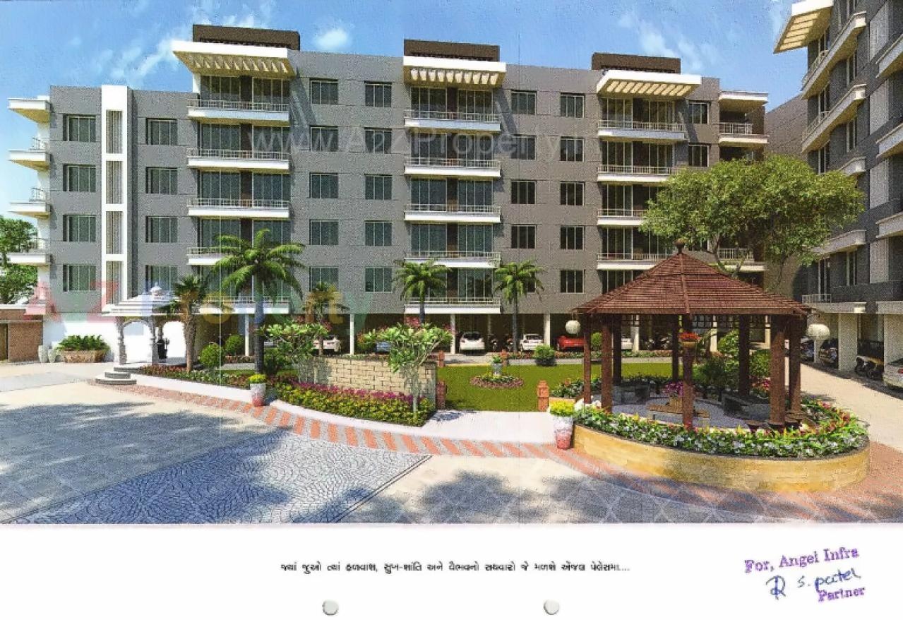 3D Elevation of real estate project Angel Palace located at Kholvad, Surat, Gujarat