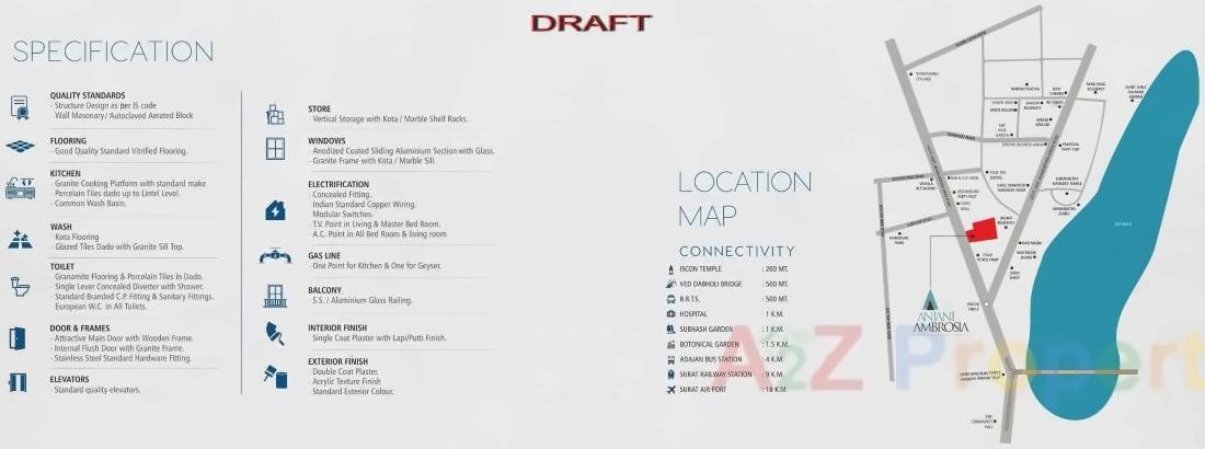  of real estate project Anjani Ambrosia located at Jahangir-pura, Surat, Gujarat