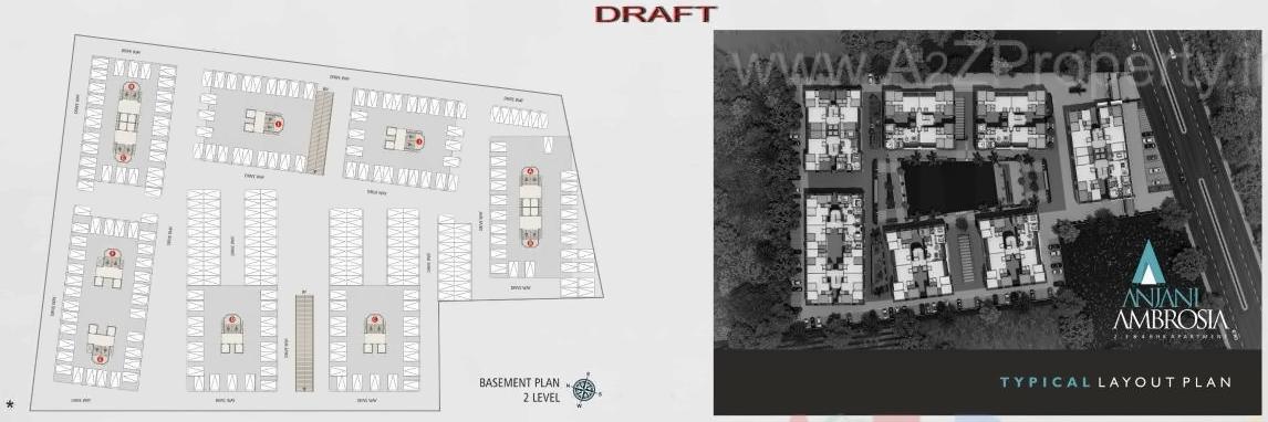 Layout of real estate project Anjani Ambrosia located at Jahangir-pura, Surat, Gujarat