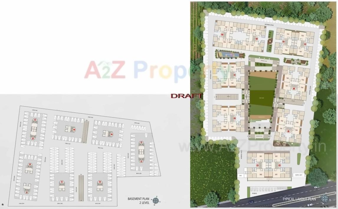 Layout of real estate project Anjani Ambrosia located at Jahangir-pura, Surat, Gujarat