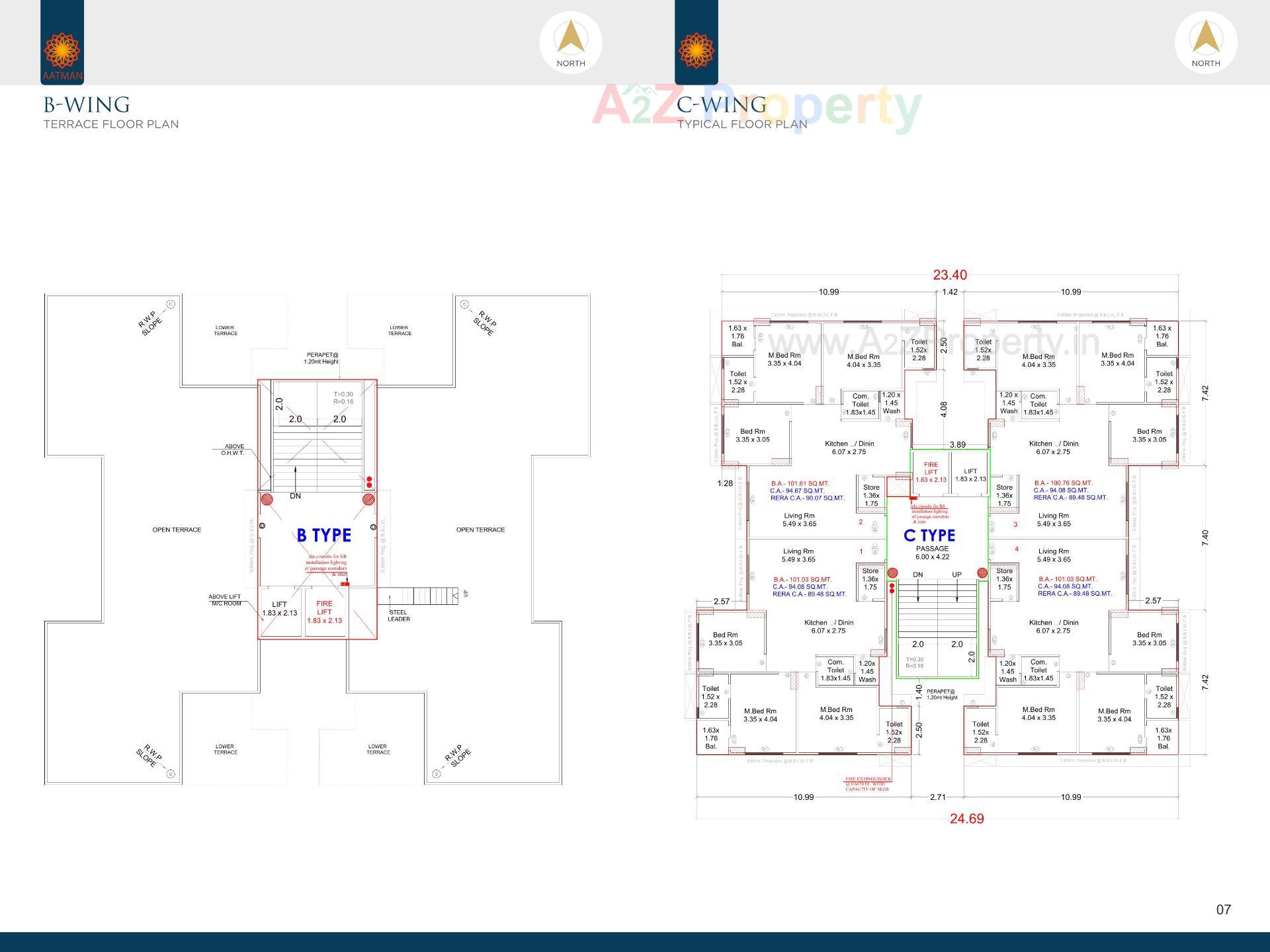 Layout of real estate project Anjani Elegance located at Parvat, Surat, Gujarat