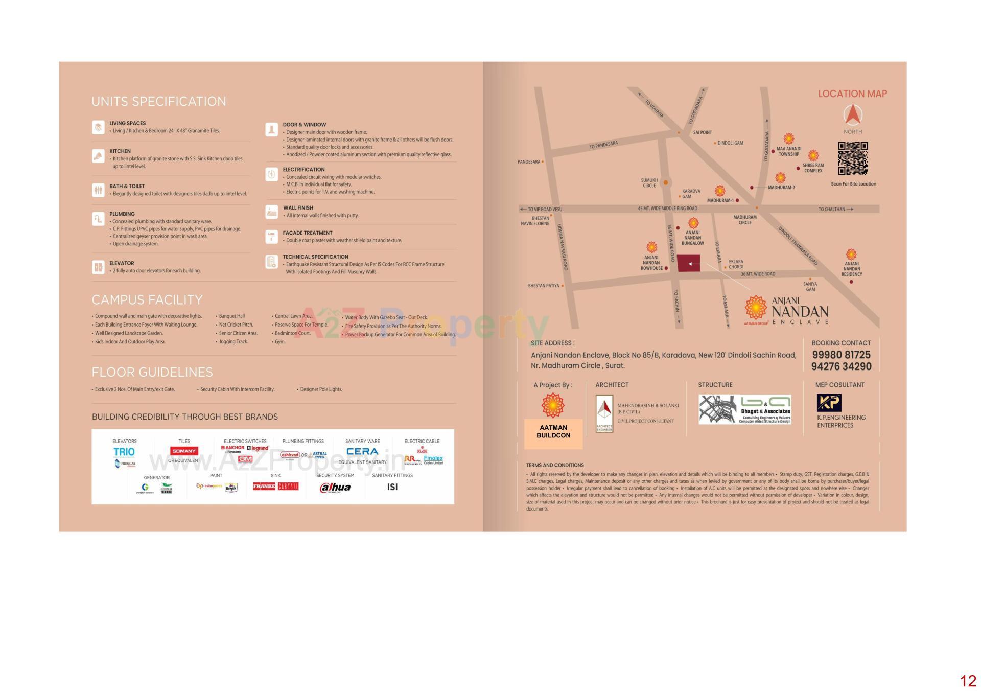  of real estate project Anjani Nandan Enclave located at Karadava, Surat, Gujarat