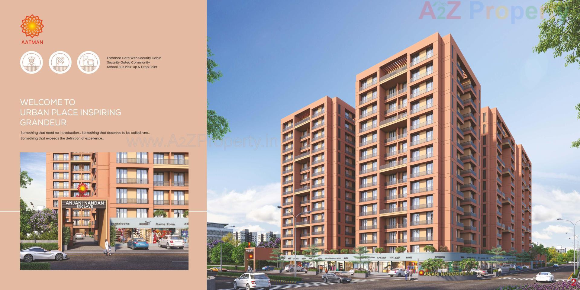 3D Elevation of real estate project Anjani Nandan Enclave located at Karadava, Surat, Gujarat