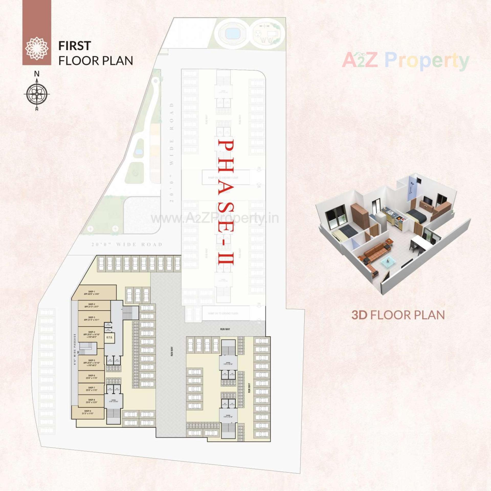 Layout of real estate project Anjani Nandan Town located at Parvat, Surat, Gujarat
