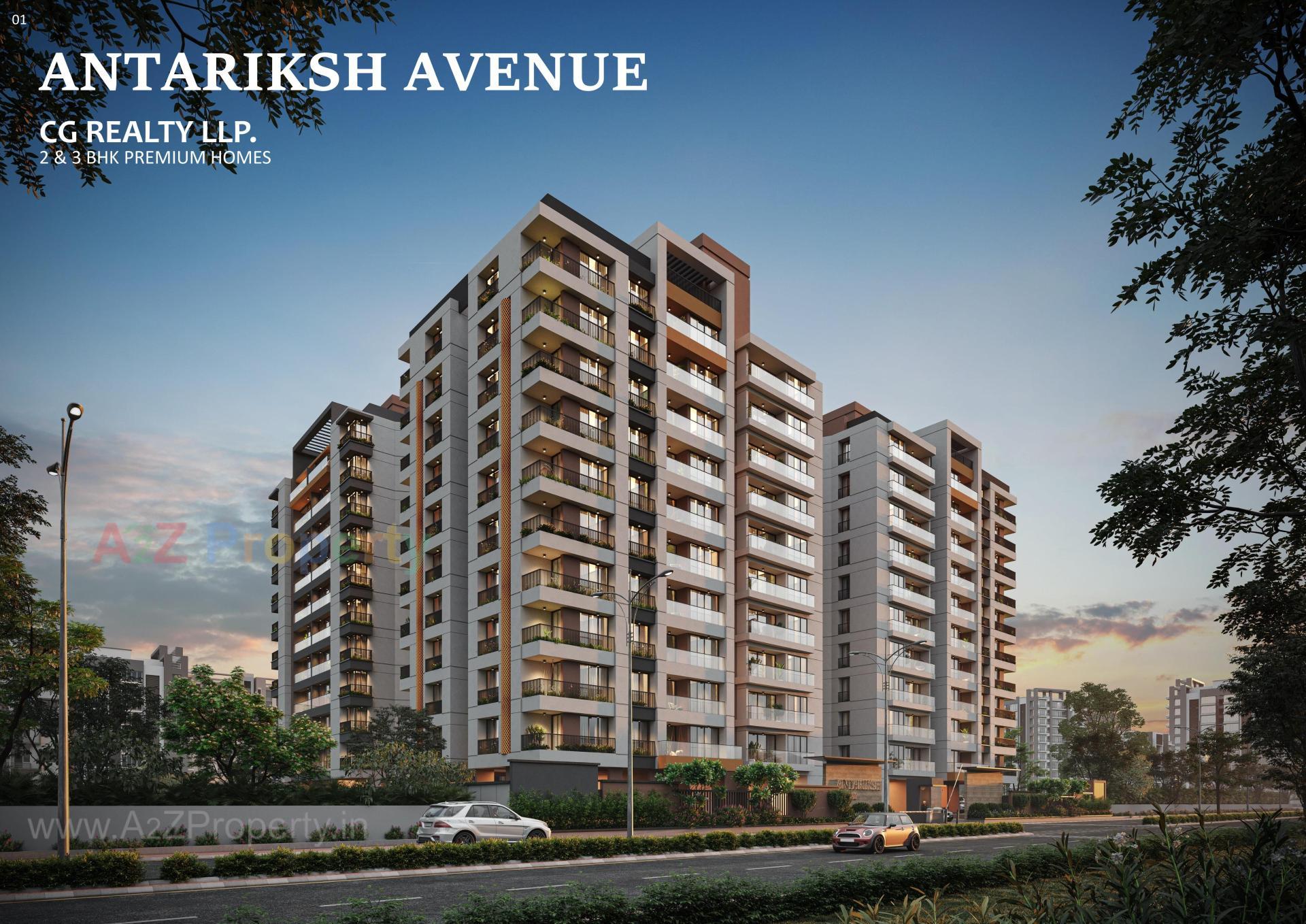 3D Elevation of real estate project Antariksh Avenue located at Pal, Surat, Gujarat