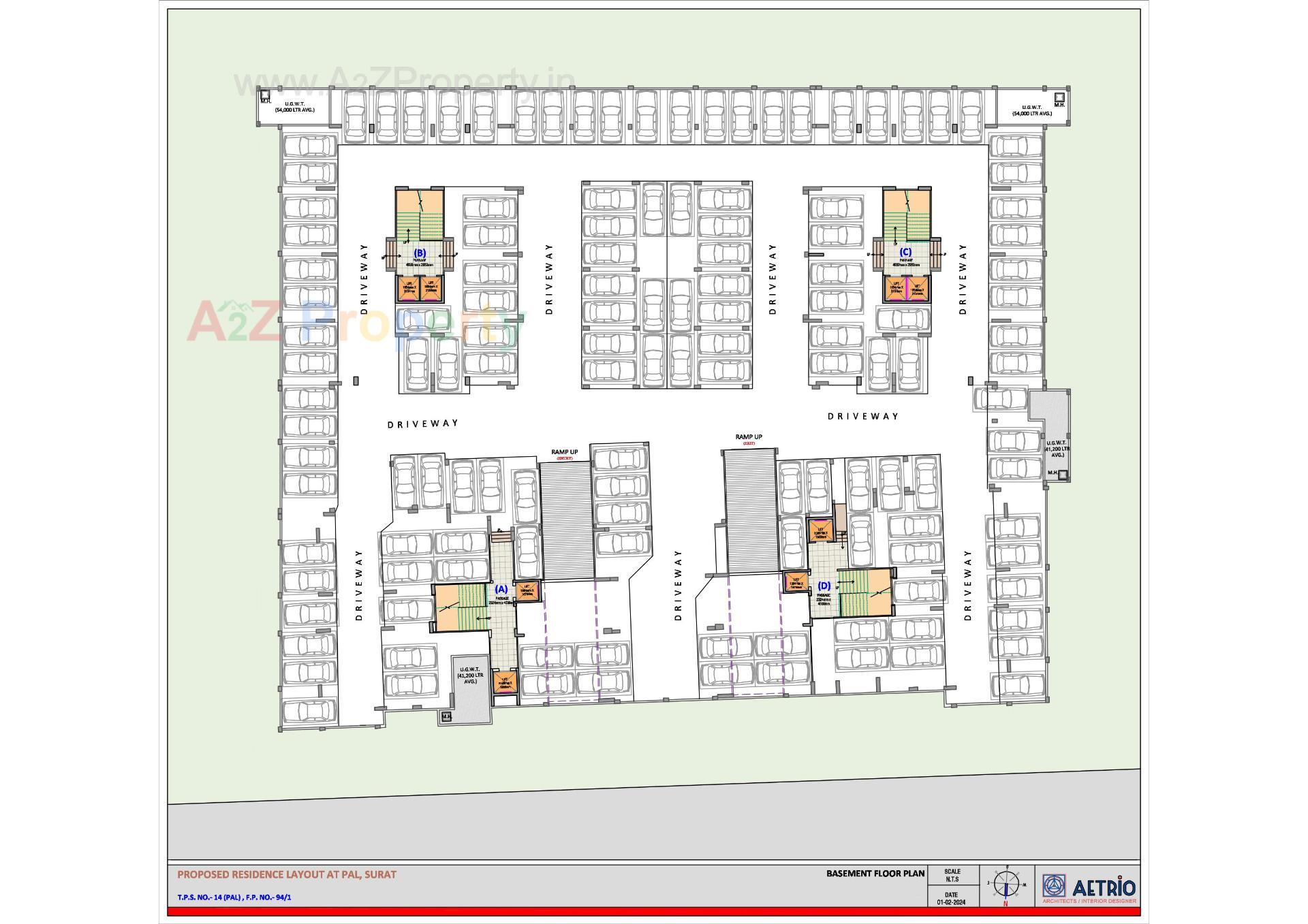 Layout of real estate project Antariksh Avenue located at Pal, Surat, Gujarat