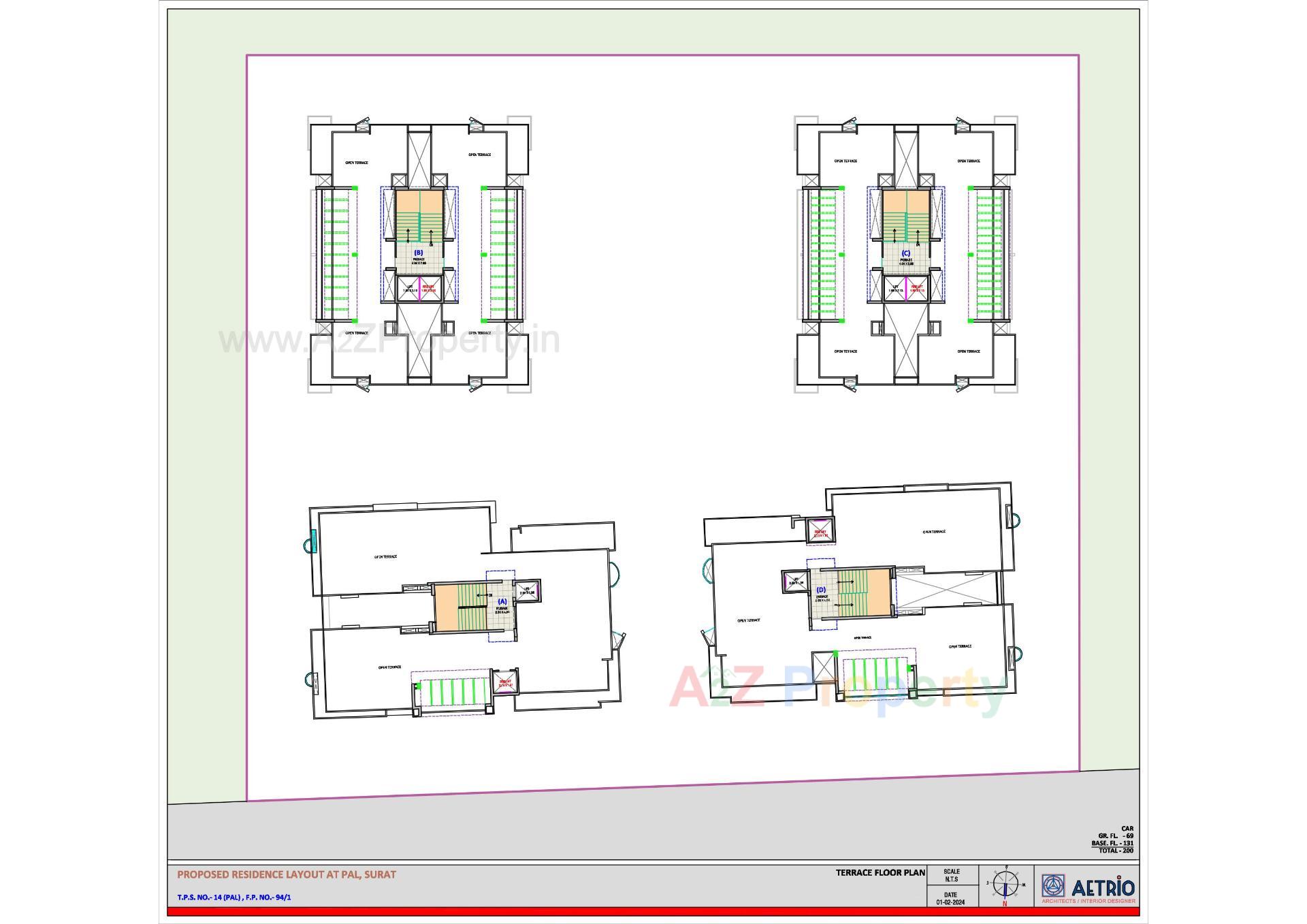 Layout of real estate project Antariksh Avenue located at Pal, Surat, Gujarat