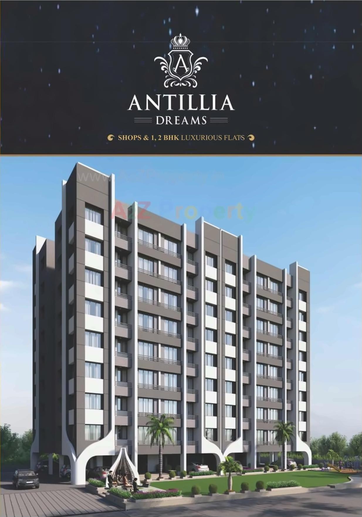 3D Elevation of real estate project Antillia Dreams located at Variav, Surat, Gujarat