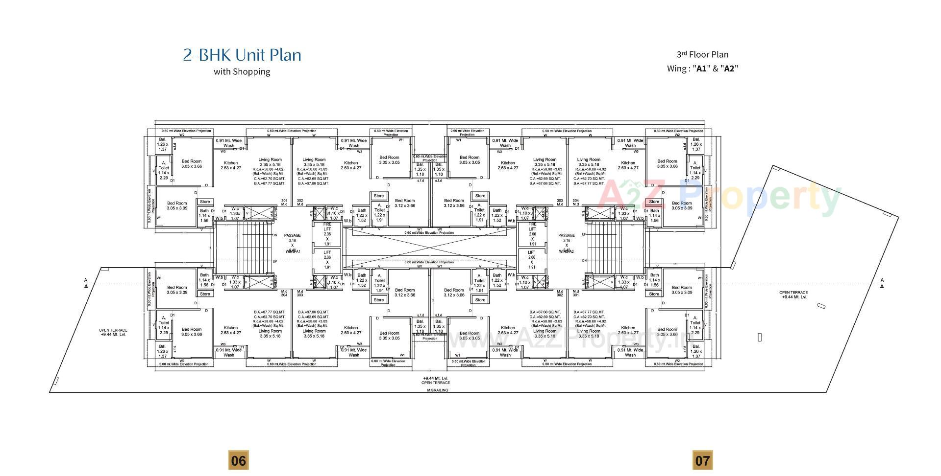 Layout of real estate project Antillia Skyline located at Variav, Surat, Gujarat