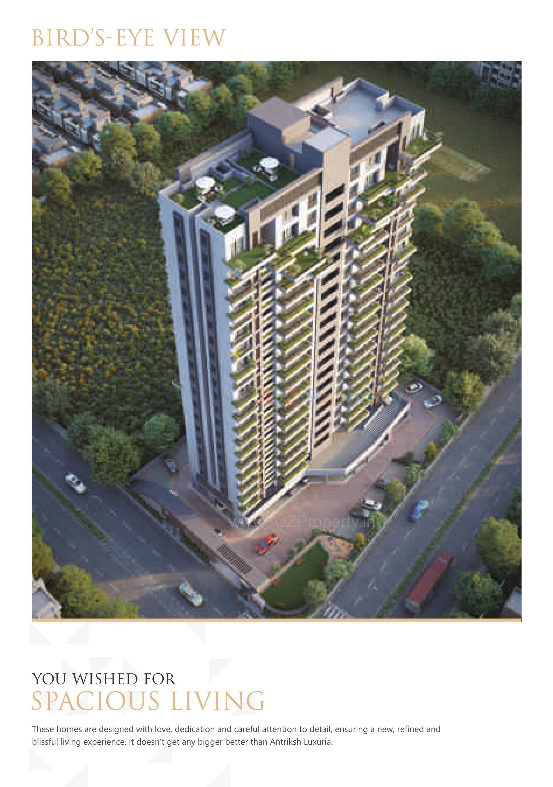3D Elevation of real estate project Antriksh Luxuria located at Ka, Surat, Gujarat