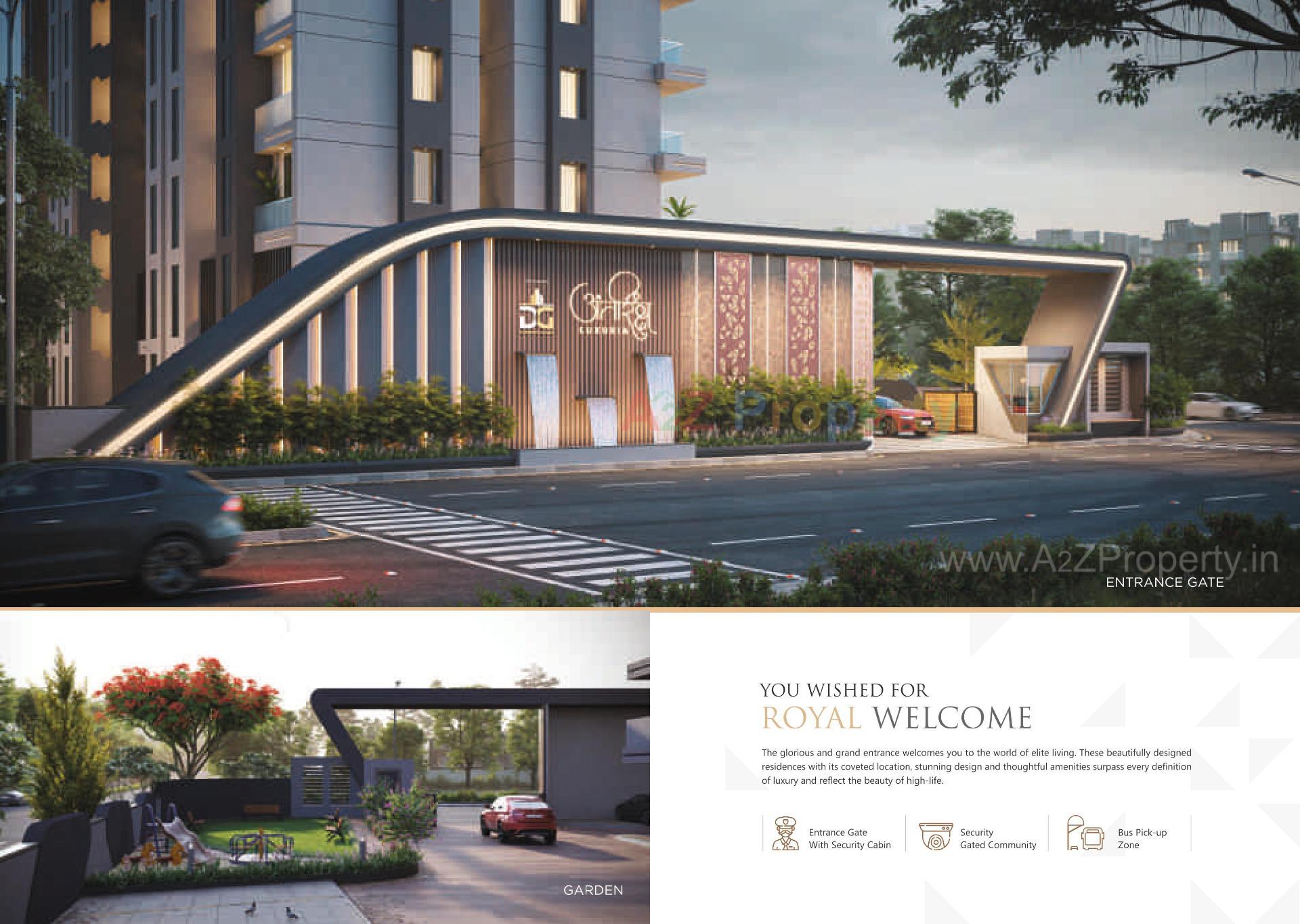 3D Elevation of real estate project Antriksh Luxuria located at Ka, Surat, Gujarat