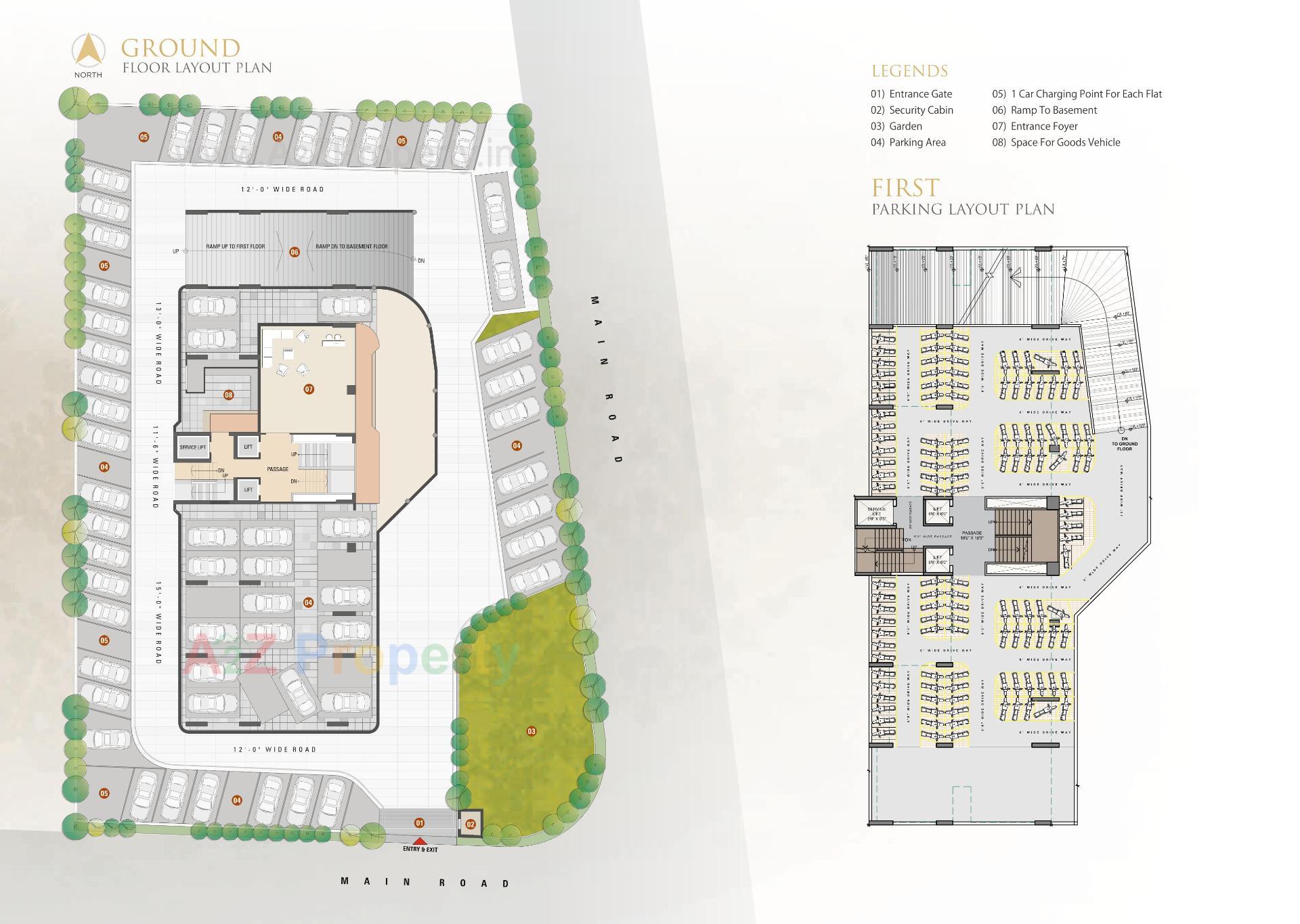 Layout of real estate project Antriksh Luxuria located at Ka, Surat, Gujarat