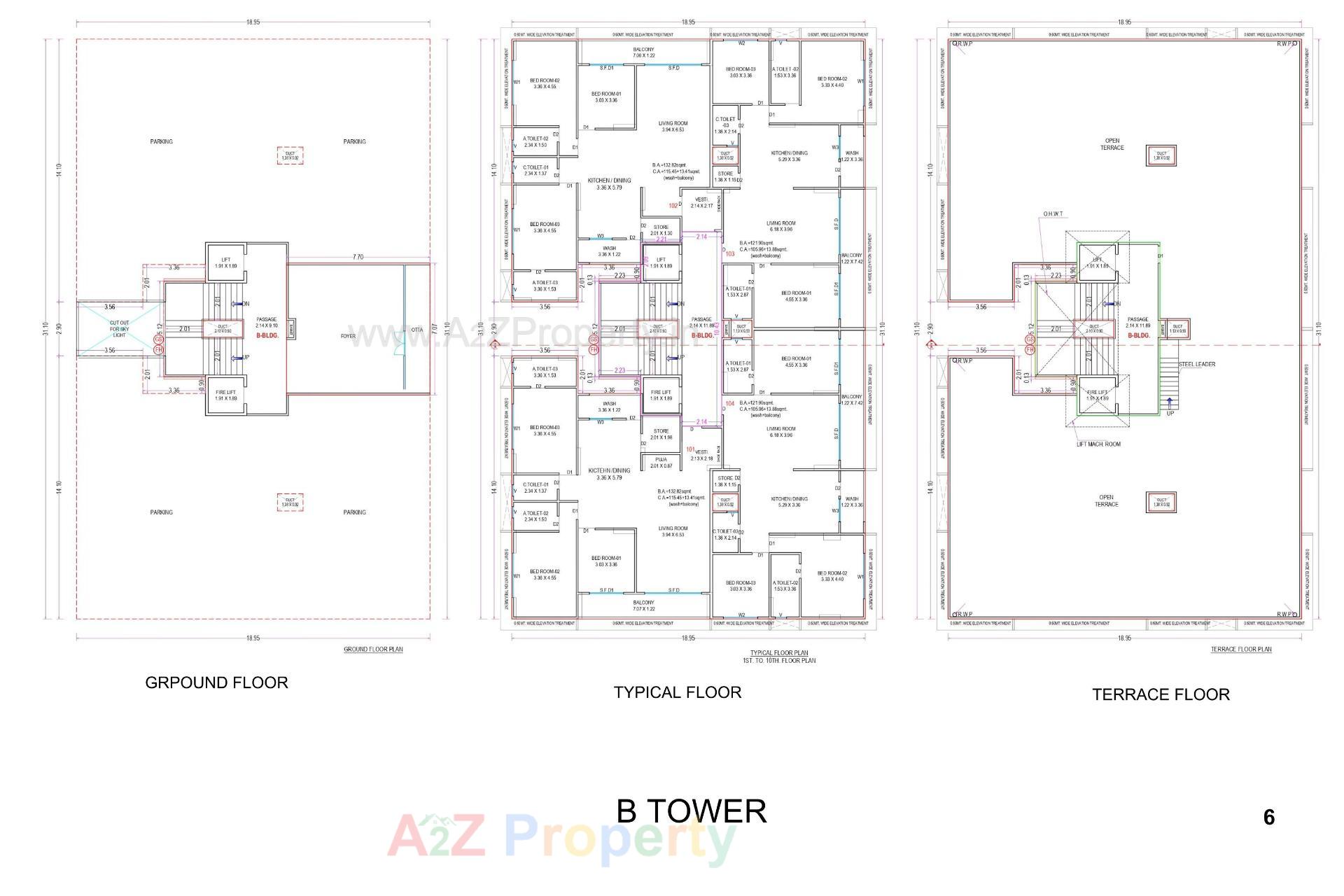Layout of real estate project Antriksh located at Althan, Surat, Gujarat