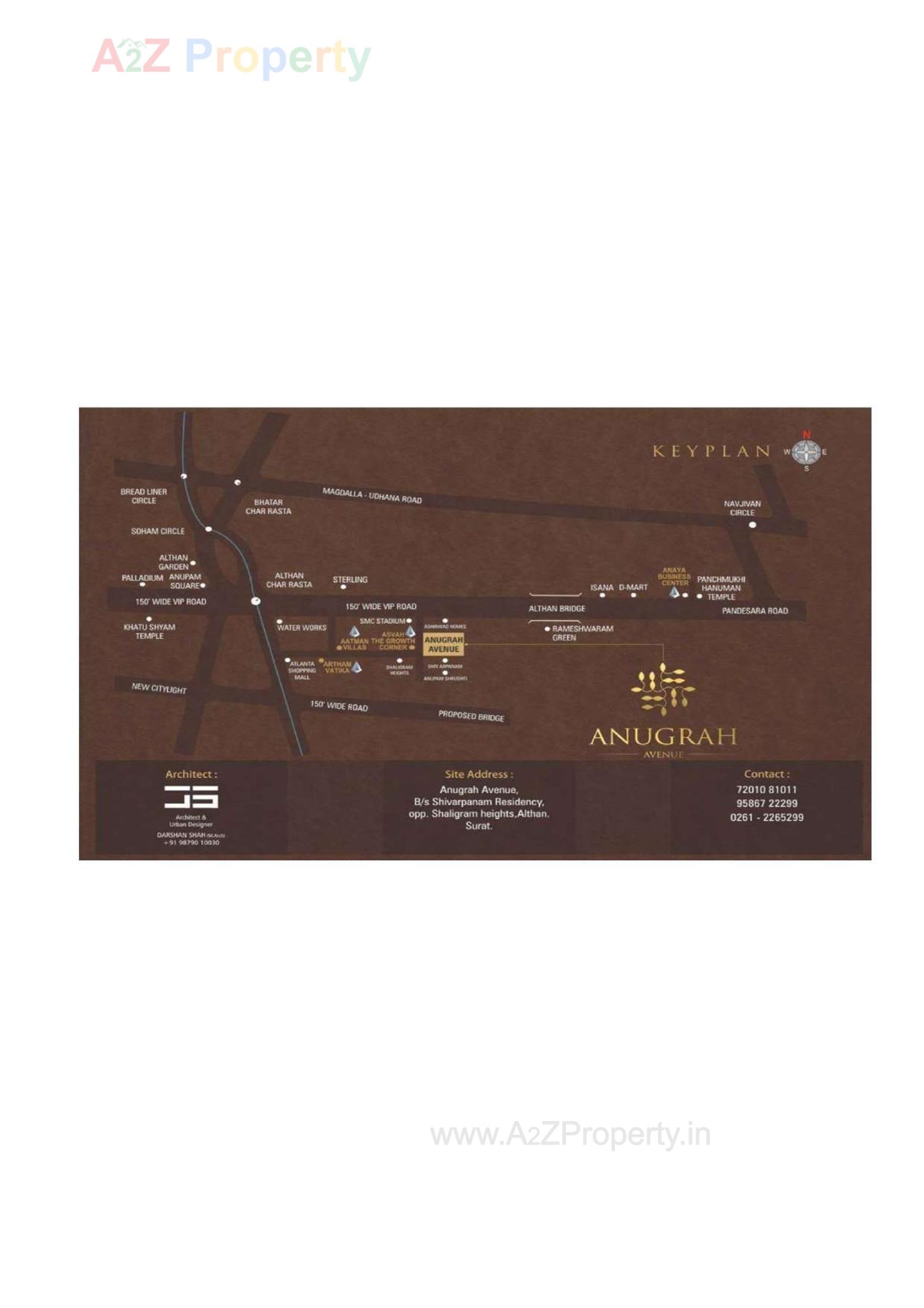  of real estate project Anugrah Avenue located at Althan, Surat, Gujarat