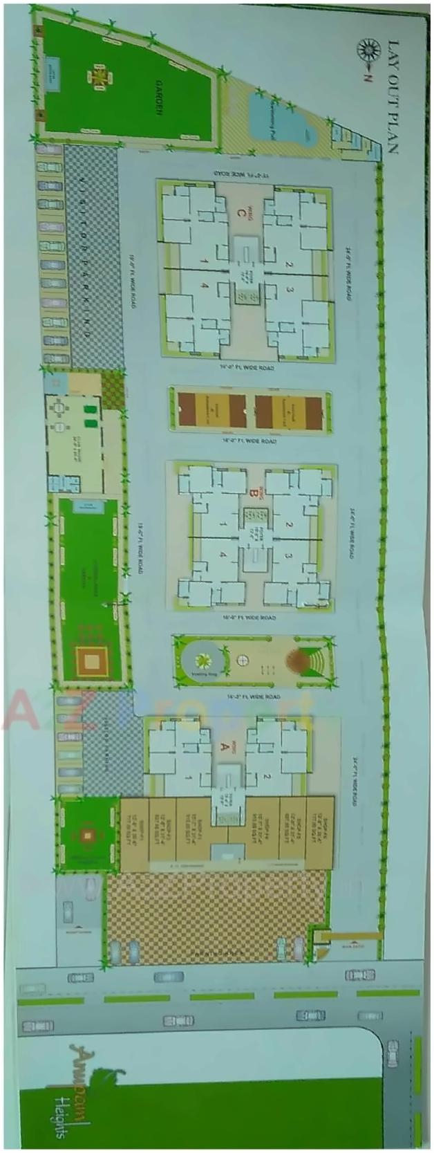 Layout of real estate project Anupam Heights located at Parvat, Surat, Gujarat