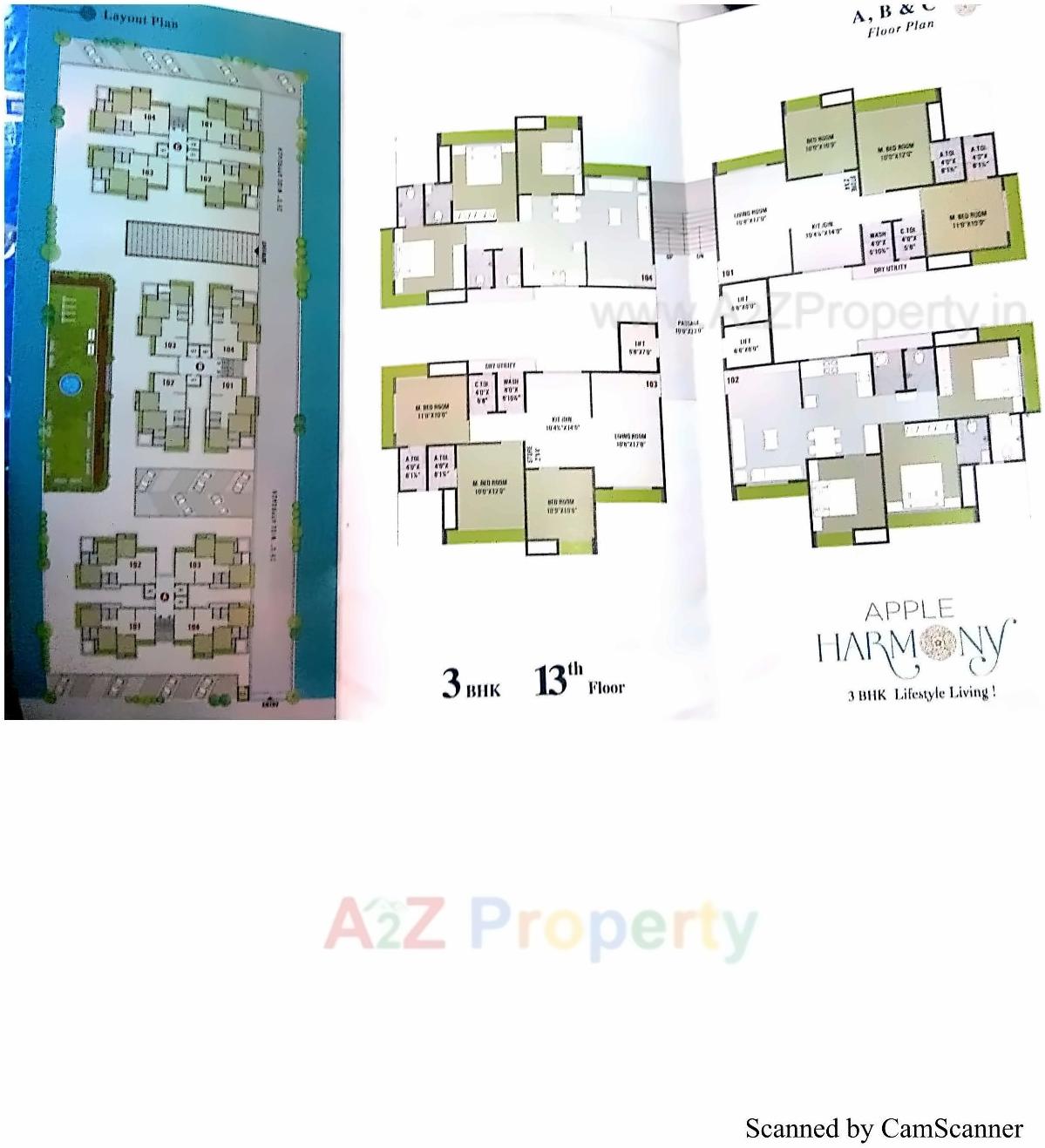 Layout of real estate project Apple Harmony located at Varachha, Surat, Gujarat