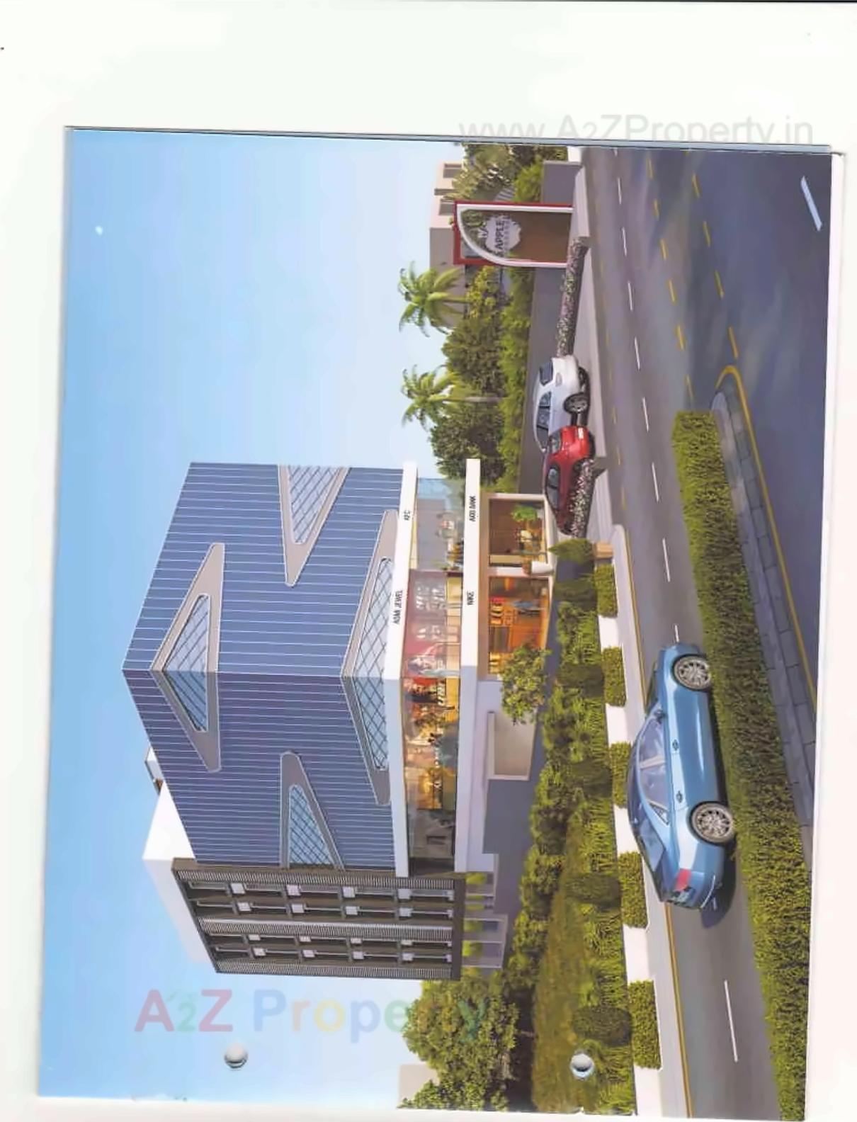 3D Elevation of real estate project Apple Square located at Katar, Surat, Gujarat
