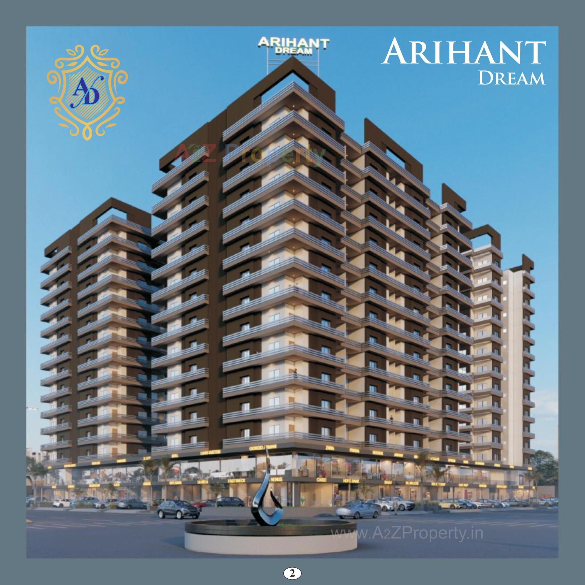 3D Elevation of real estate project Arihant Dream located at Palanpore, Surat, Gujarat