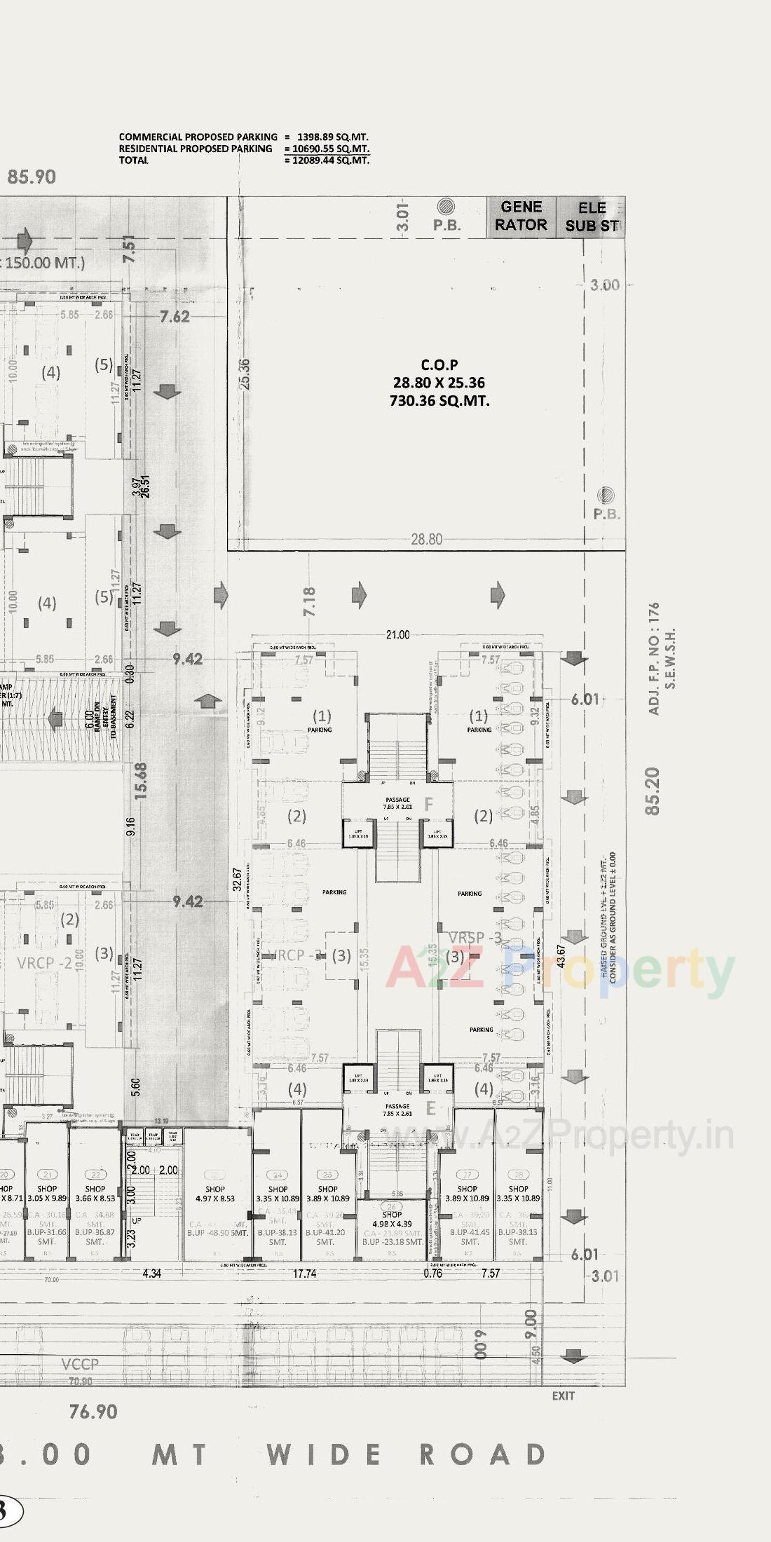 Layout of real estate project Arihant Dream located at Palanpore, Surat, Gujarat