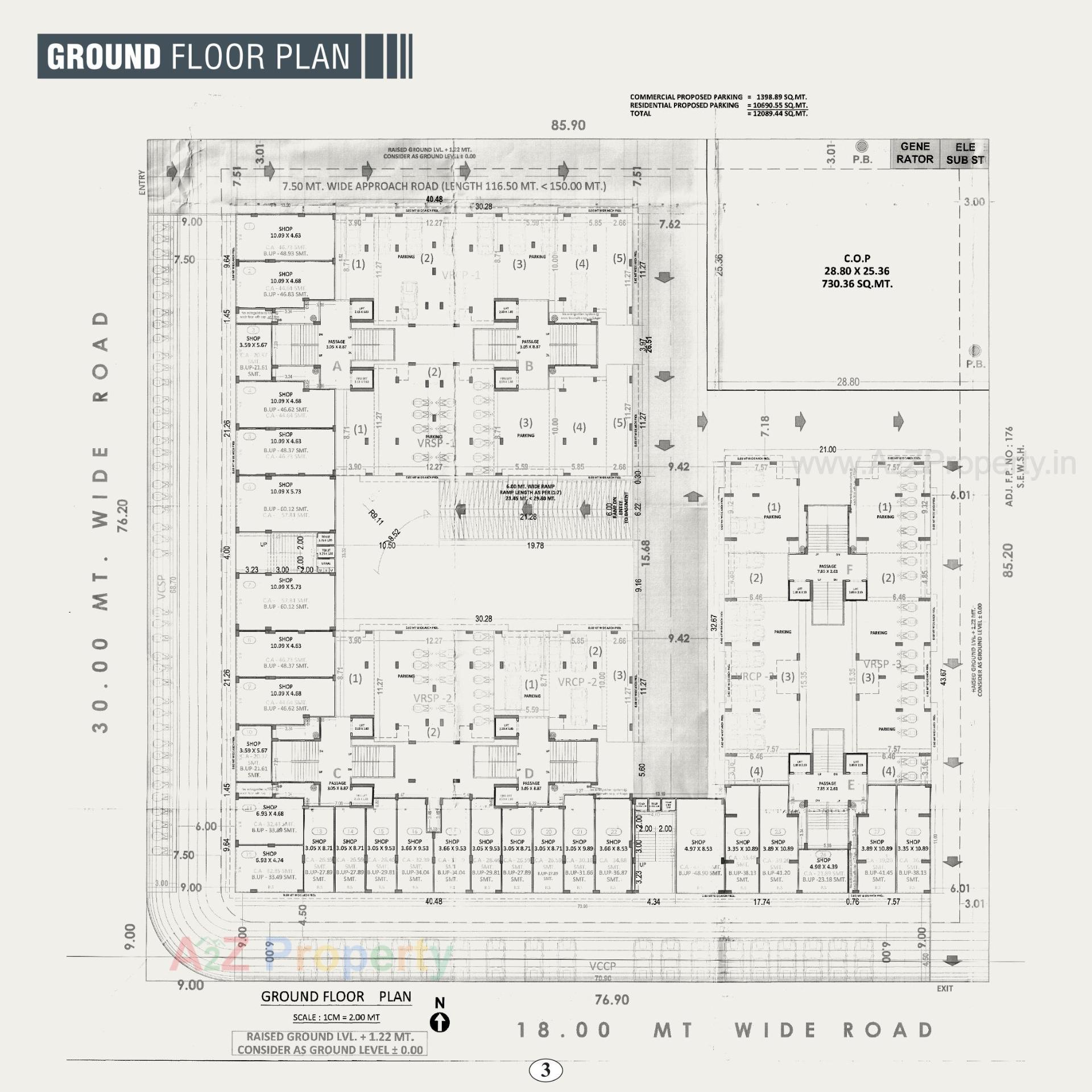 Layout of real estate project Arihant Dream located at Palanpore, Surat, Gujarat