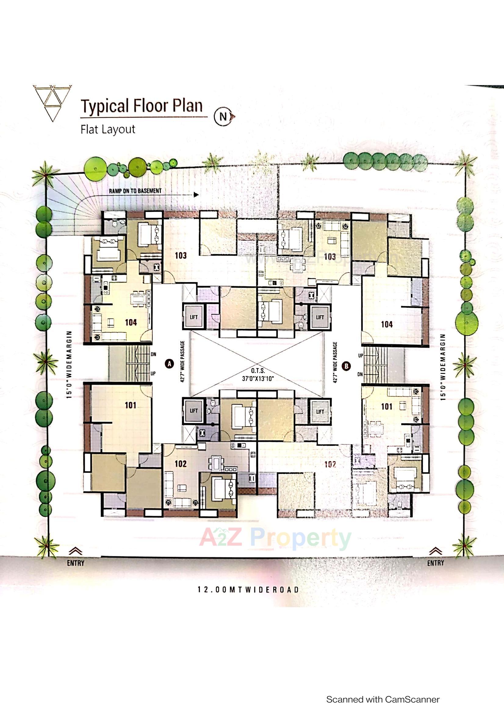 Layout of real estate project Arjun Homes located at Tunki, Surat, Gujarat