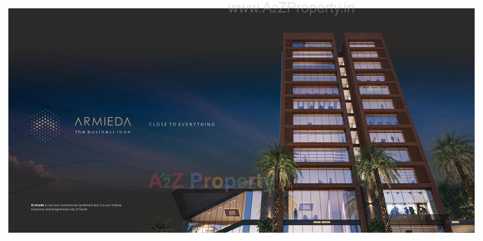 3D Elevation of real estate project Armieda located at Surat, Surat, Gujarat