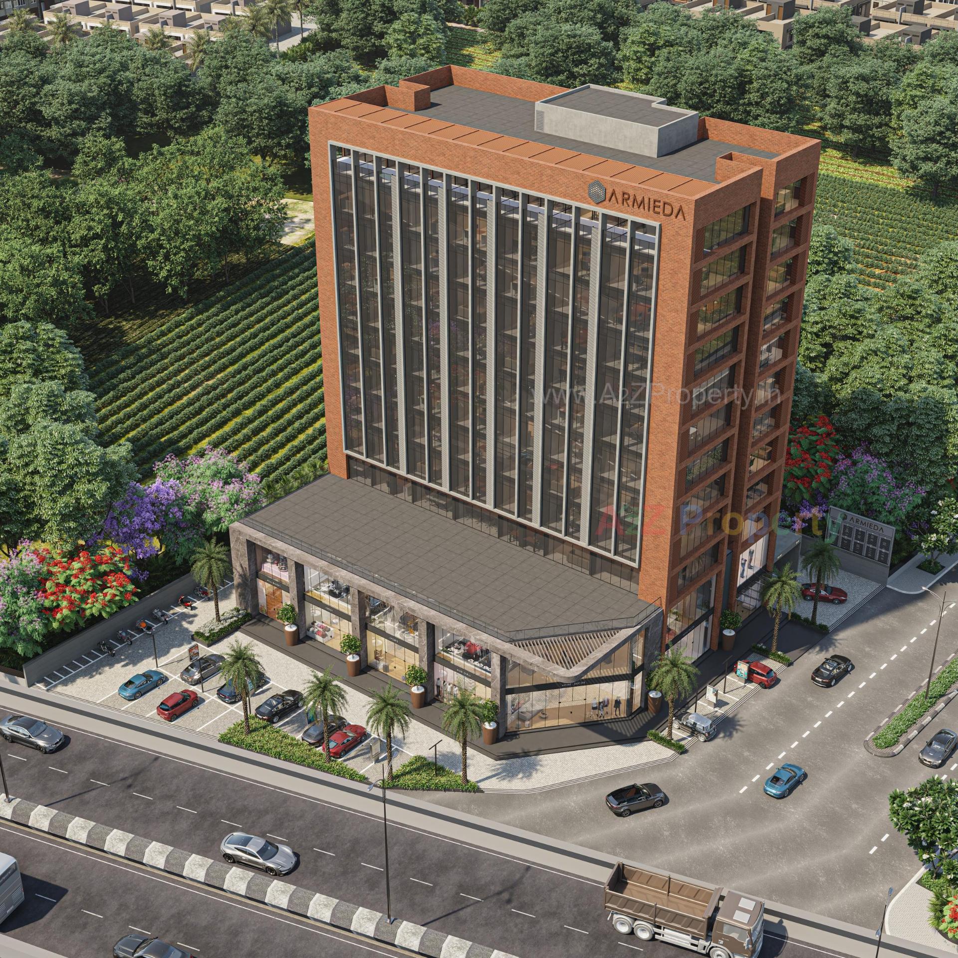 3D Elevation of real estate project Armieda located at Surat, Surat, Gujarat