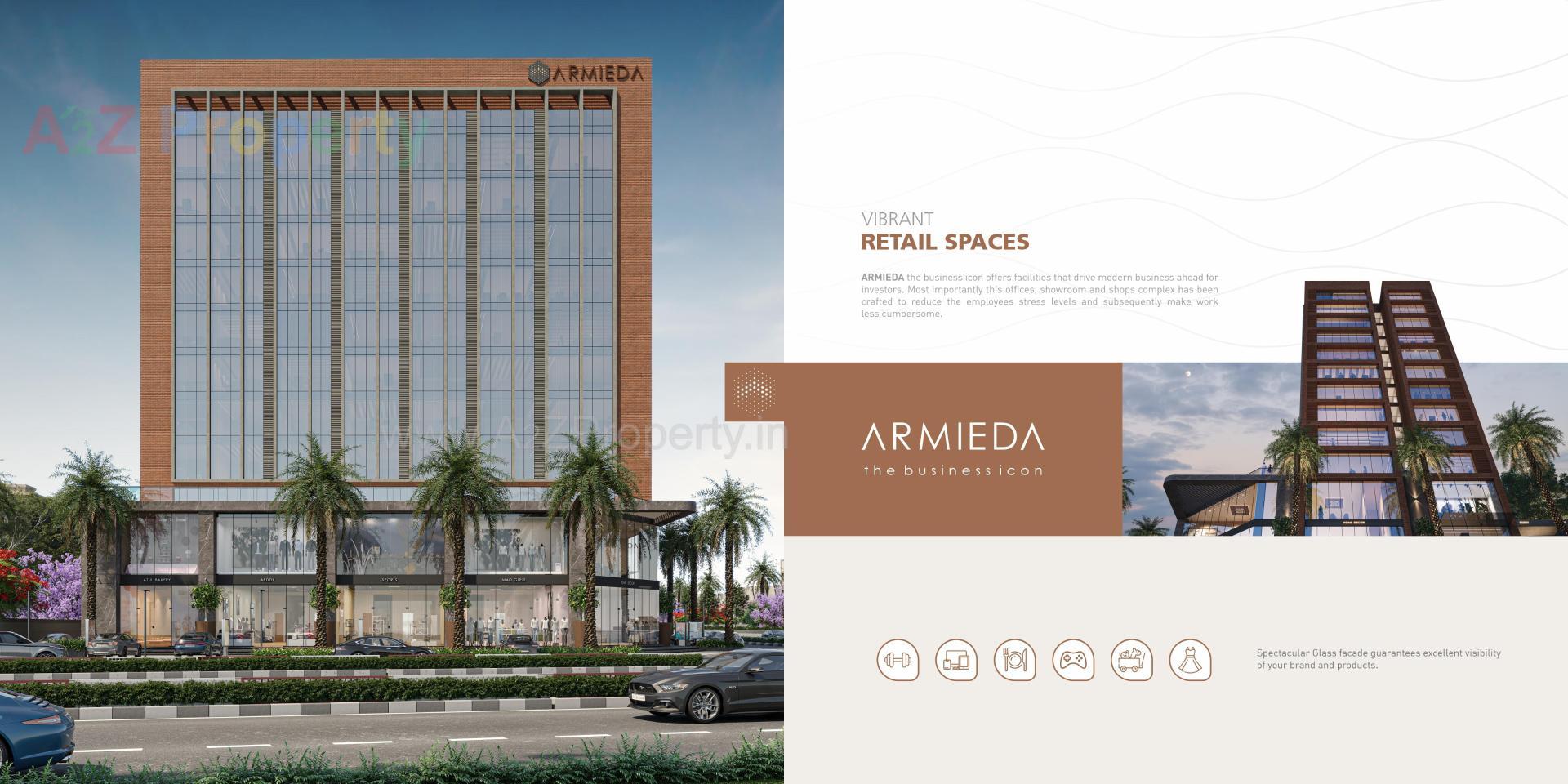 3D Elevation of real estate project Armieda located at Surat, Surat, Gujarat