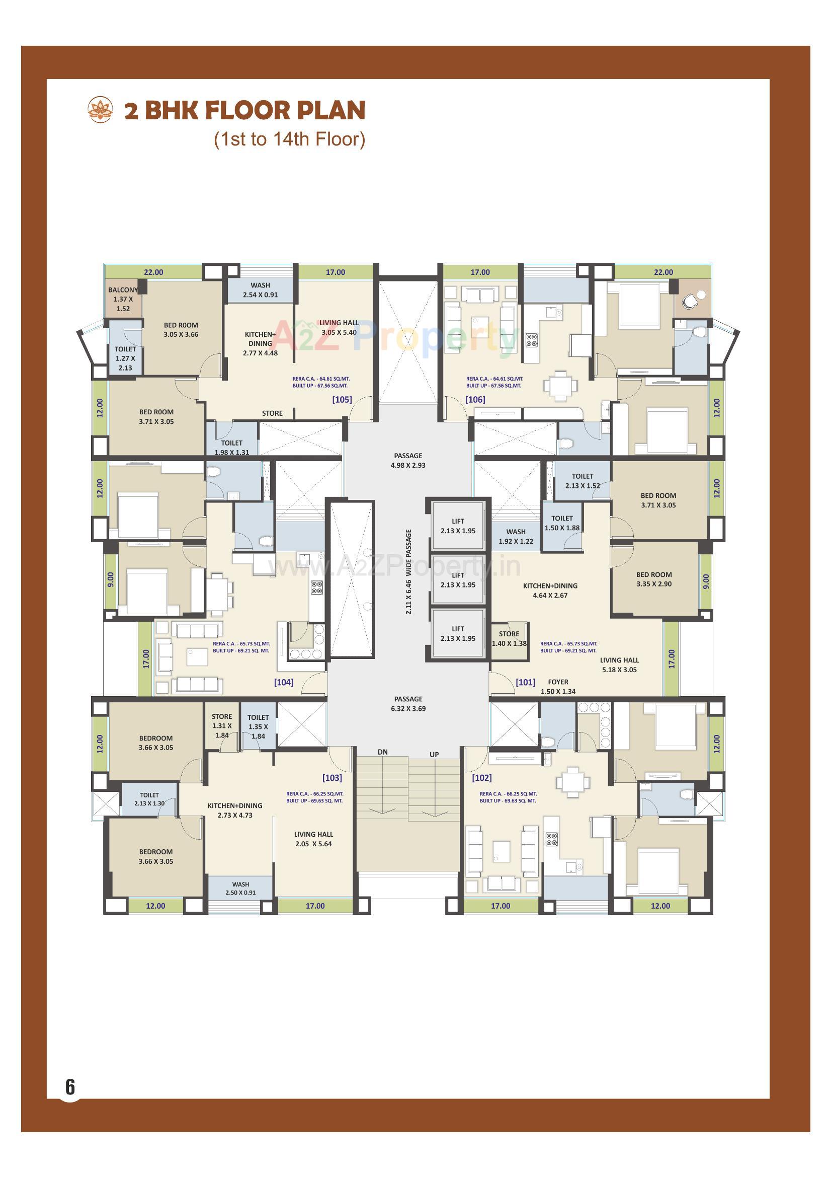 Layout of real estate project Aroma Heights located at Vanakla, Surat, Gujarat