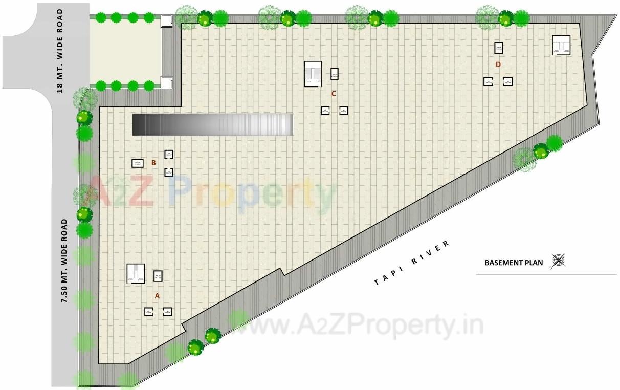 Layout of real estate project Ashirwad River Homes located at Surat, Surat, Gujarat