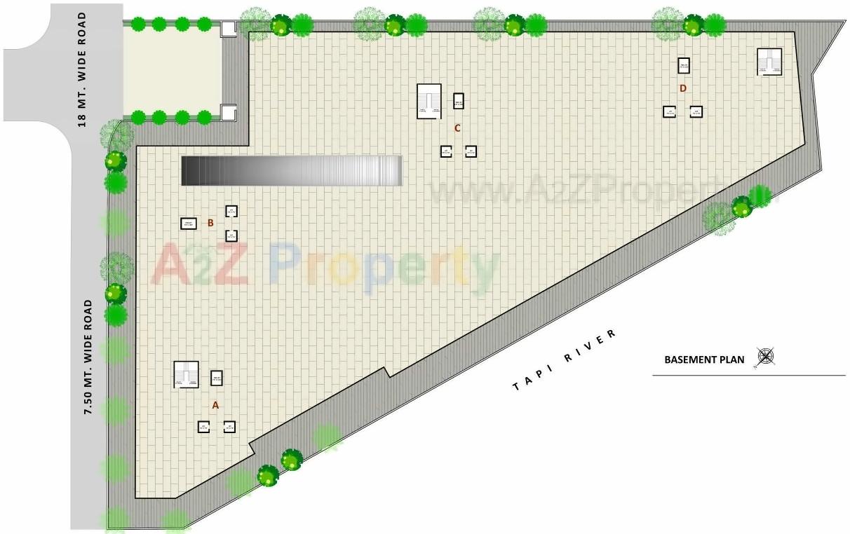 Layout of real estate project Ashirwad River Homes located at Surat, Surat, Gujarat