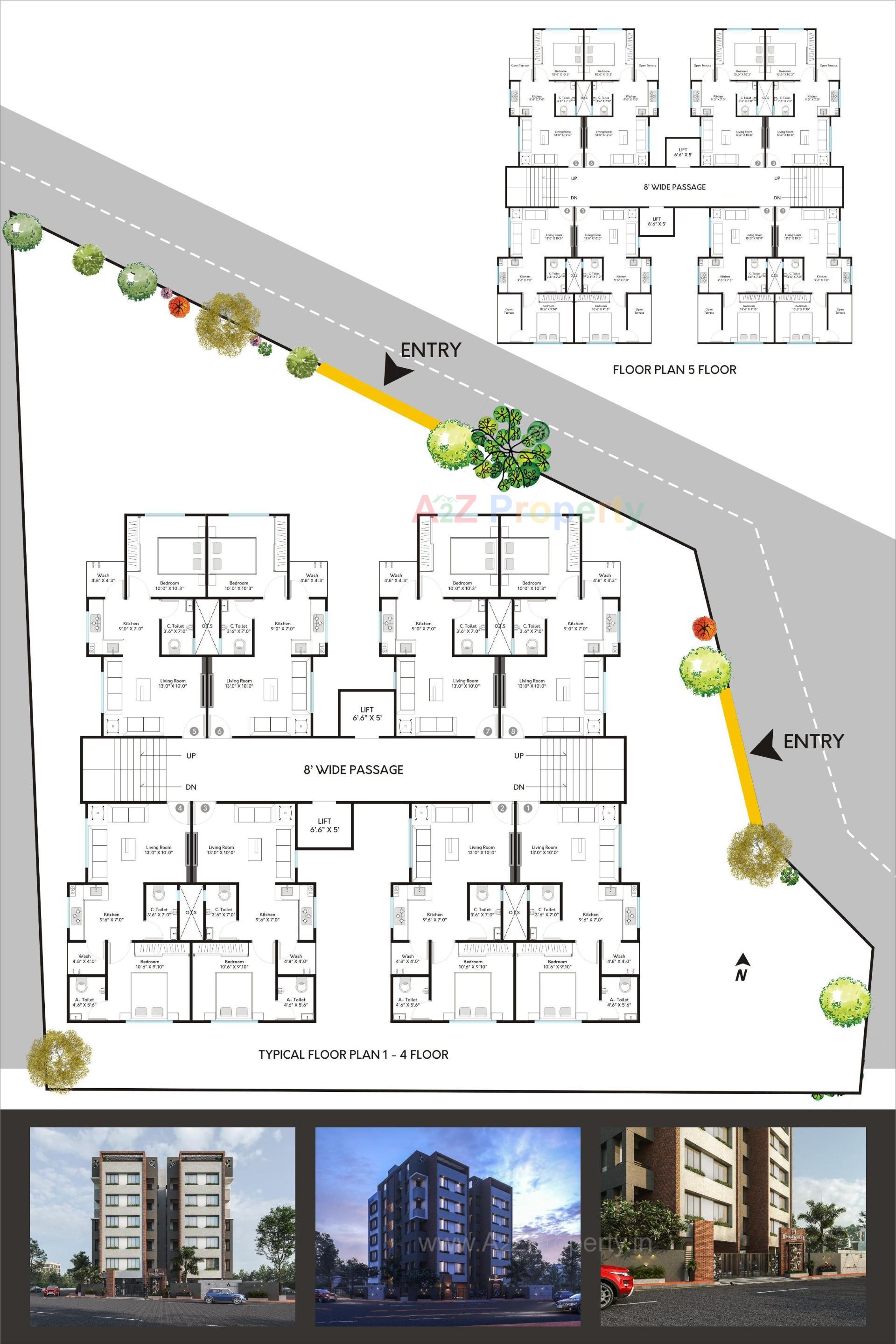 Layout of real estate project Ashta Vinayak Residency located at Icchapore, Surat, Gujarat