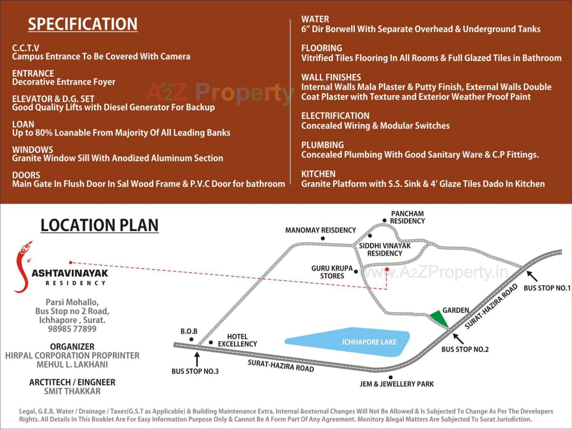  of real estate project Ashta Vinayak Residency located at Icchapore, Surat, Gujarat