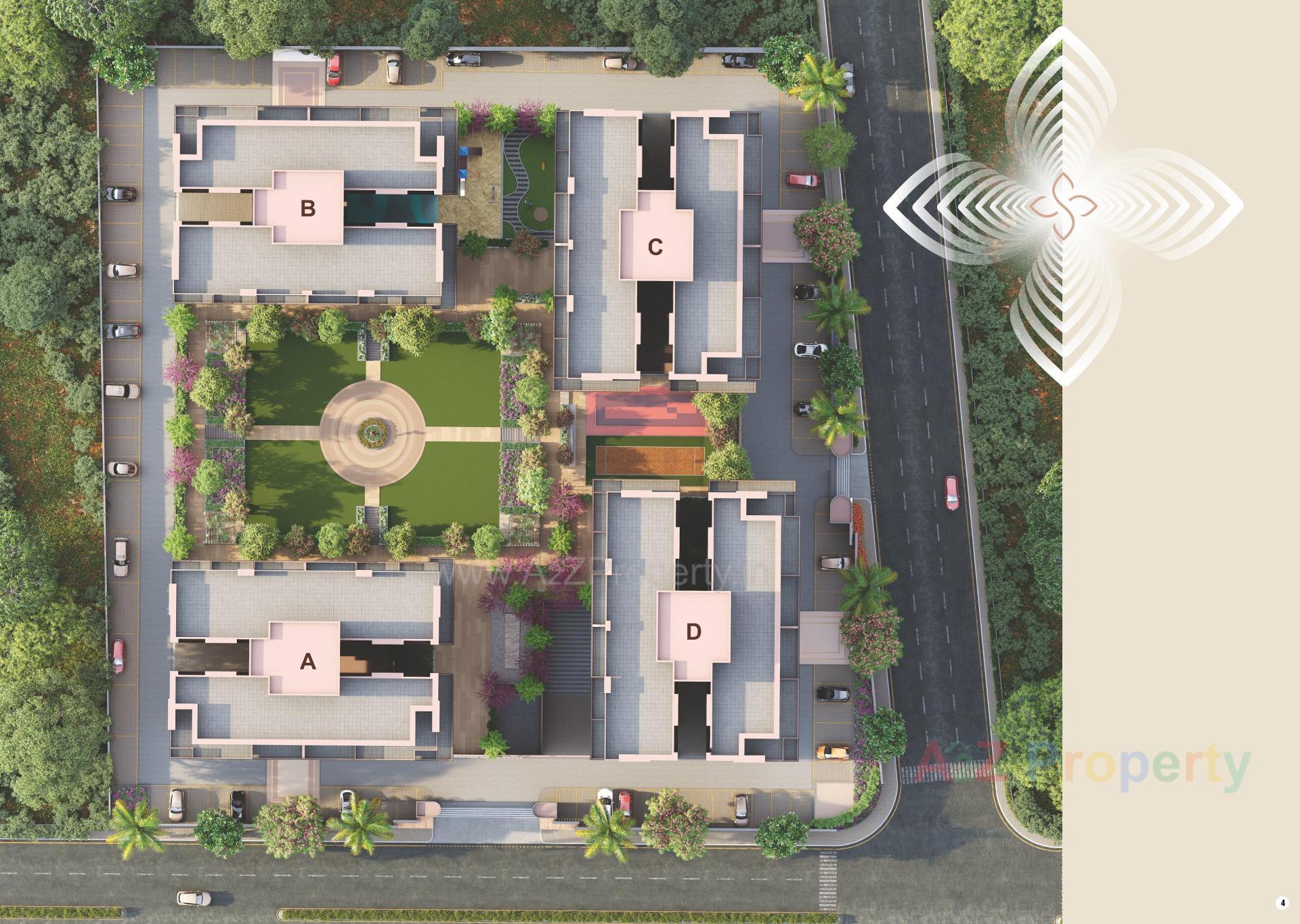 Layout of real estate project Ashtavinayak Homes located at Pal , Surat, Gujarat