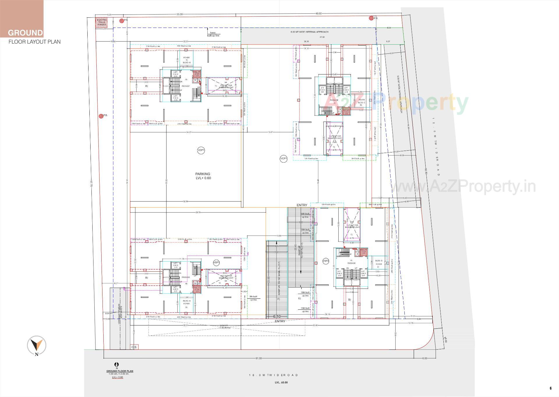 Layout of real estate project Ashtavinayak Homes located at Pal , Surat, Gujarat