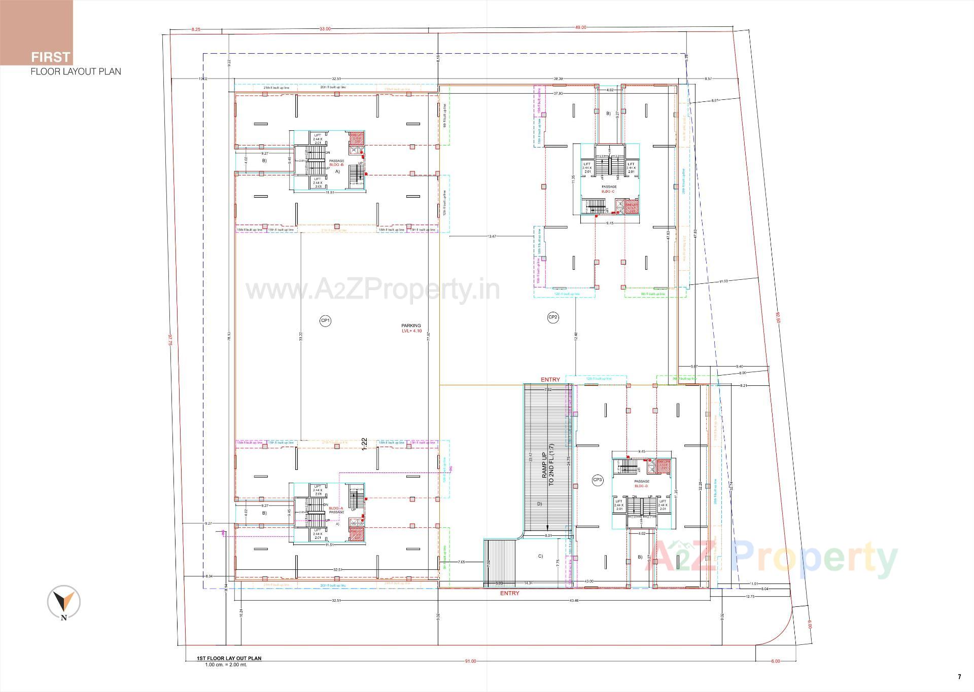 Layout of real estate project Ashtavinayak Homes located at Pal , Surat, Gujarat