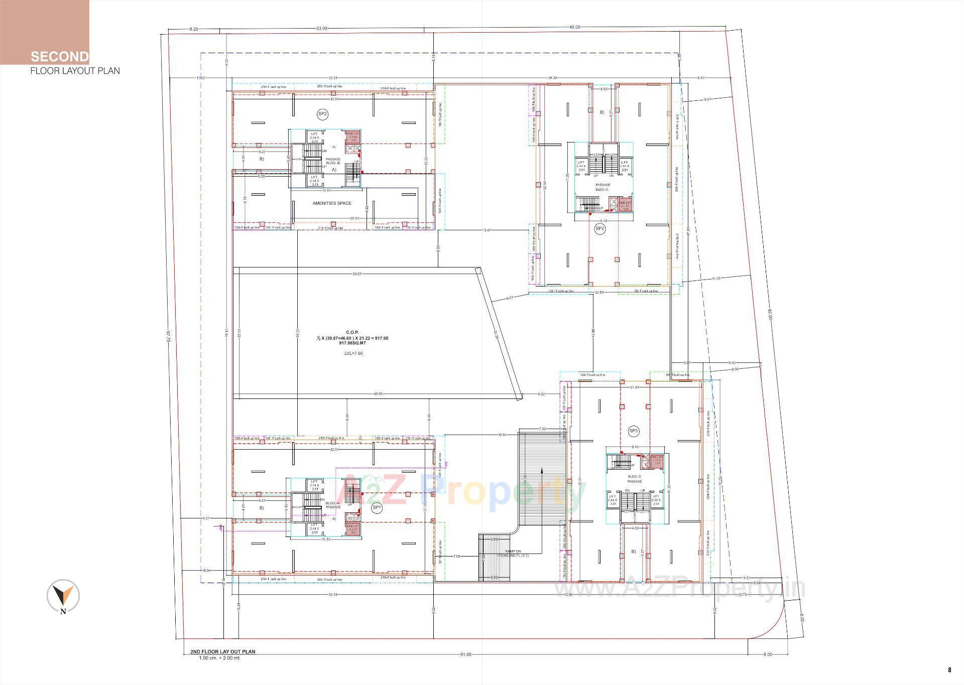 Layout of real estate project Ashtavinayak Homes located at Pal , Surat, Gujarat