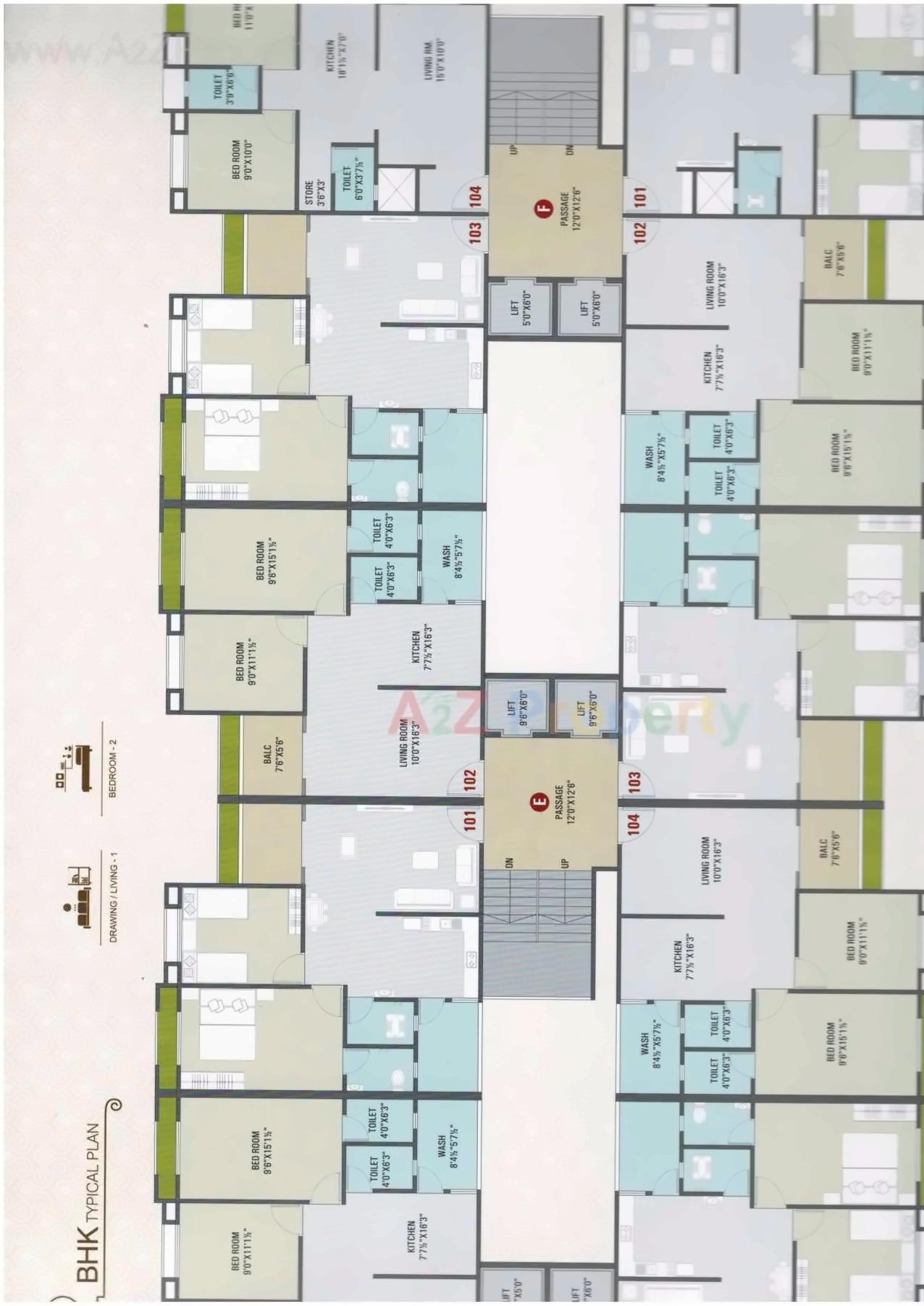 Layout of real estate project Ashtavinayak Residency located at Puna, Surat, Gujarat