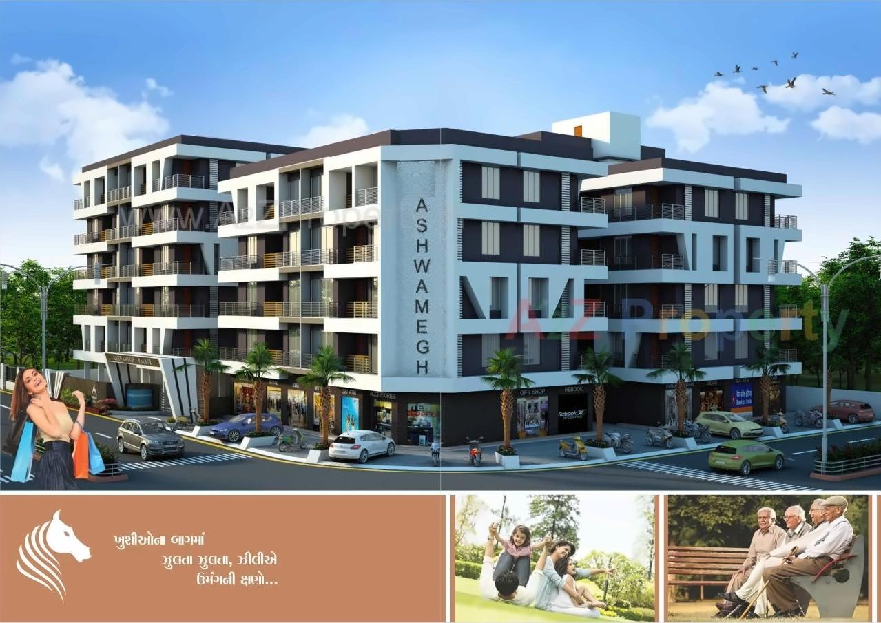 3D Elevation of real estate project Ashwamegh Palace located at Surat, Surat, Gujarat