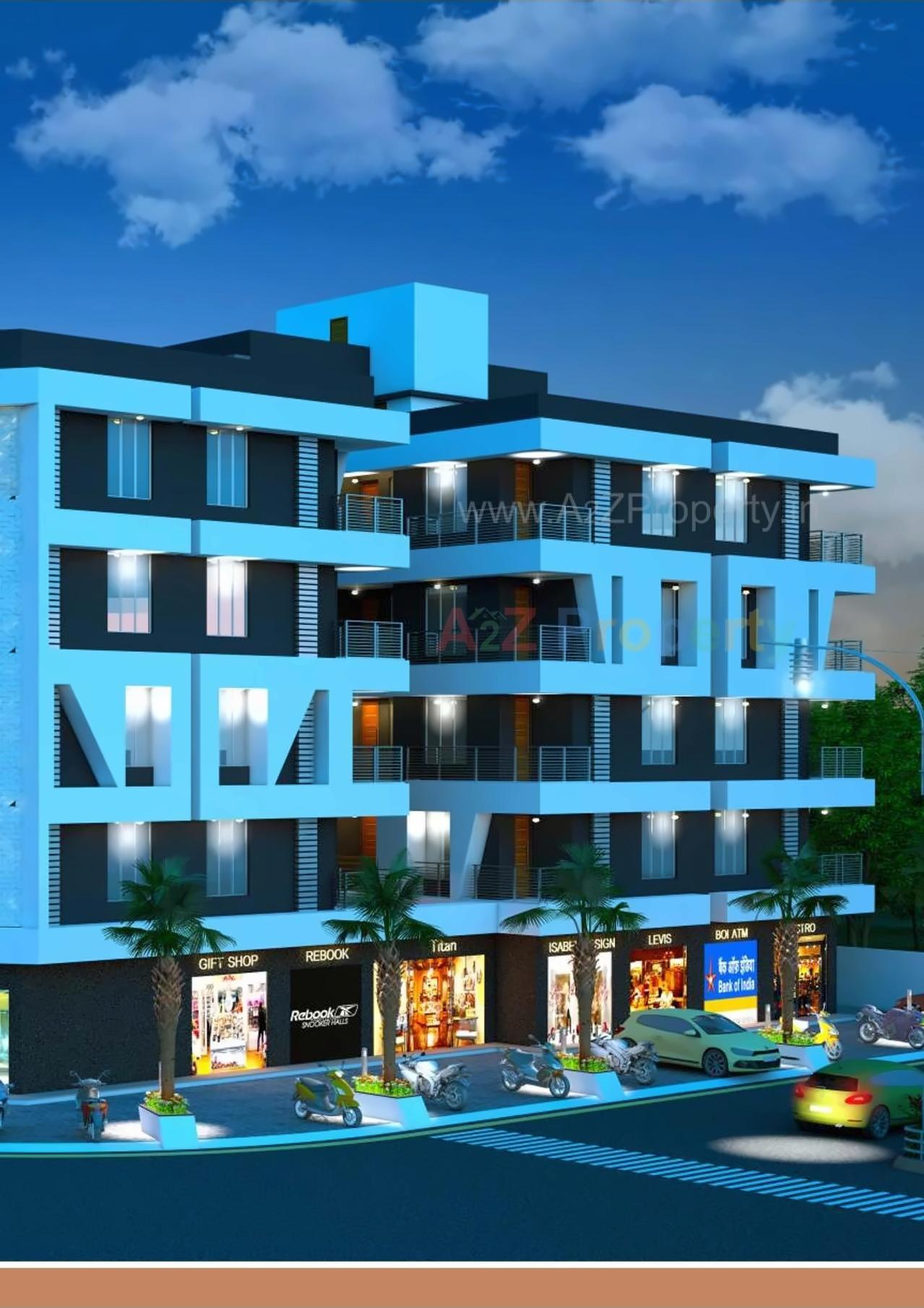 3D Elevation of real estate project Ashwamegh Palace located at Surat, Surat, Gujarat