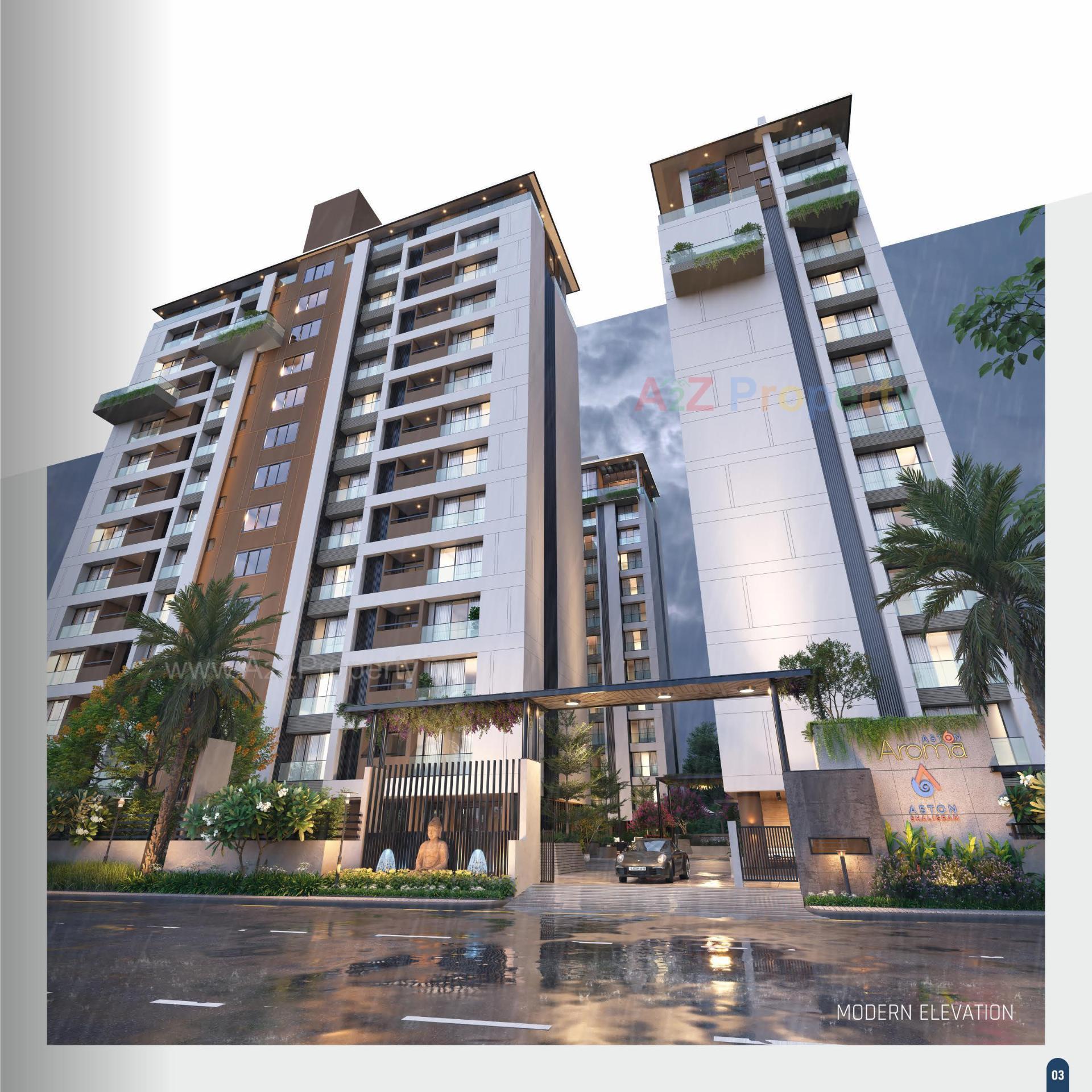 3D Elevation of real estate project Aston Aroma located at Pal, Surat, Gujarat