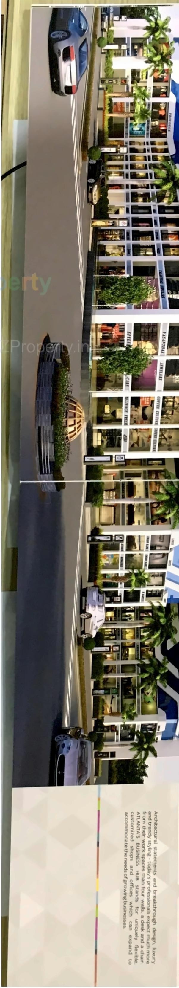 3D Elevation of real estate project Atlanta Business Hub located at Vesu, Surat, Gujarat